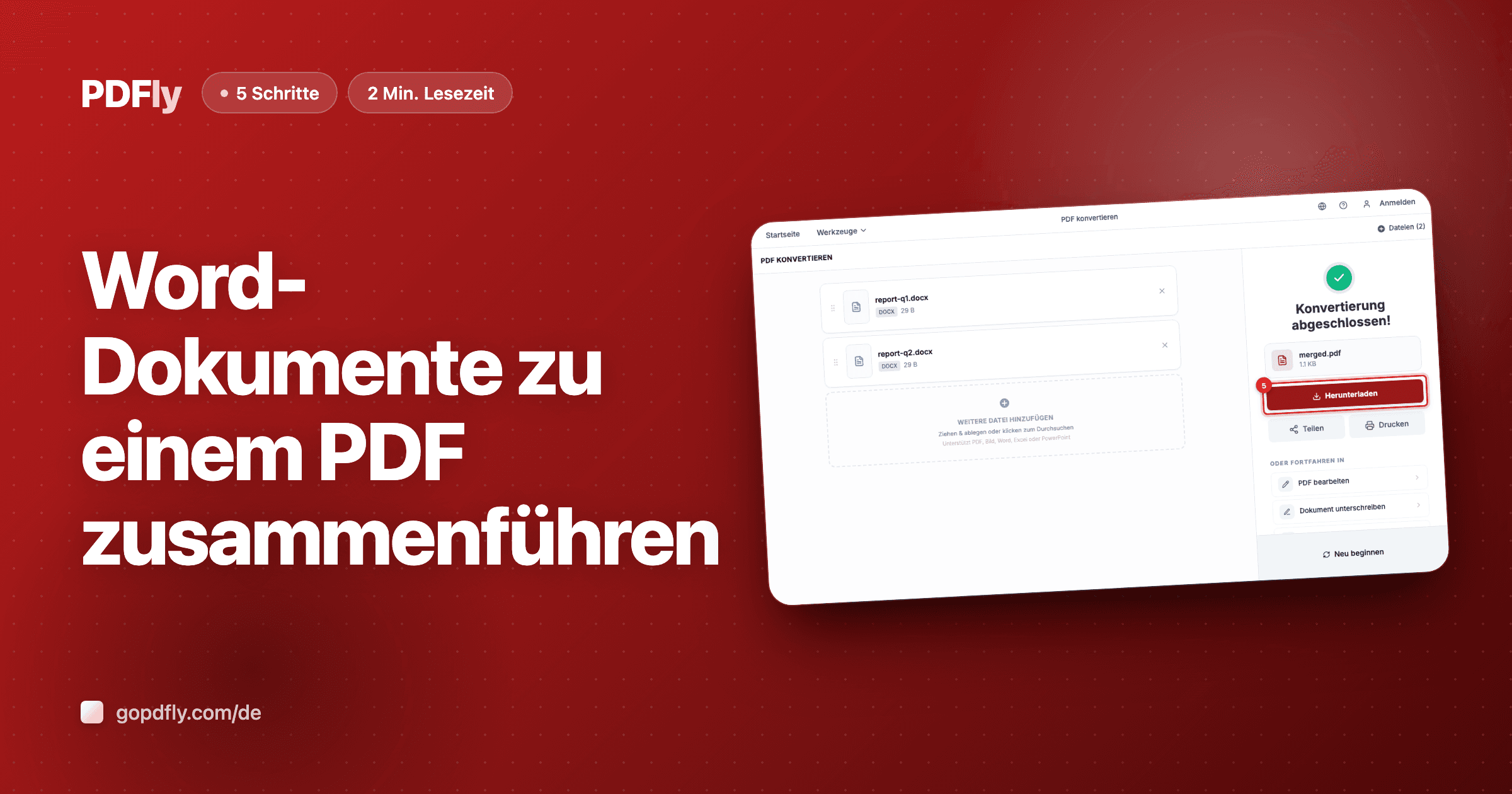 Word-Dokumente zu einem PDF zusammenführen