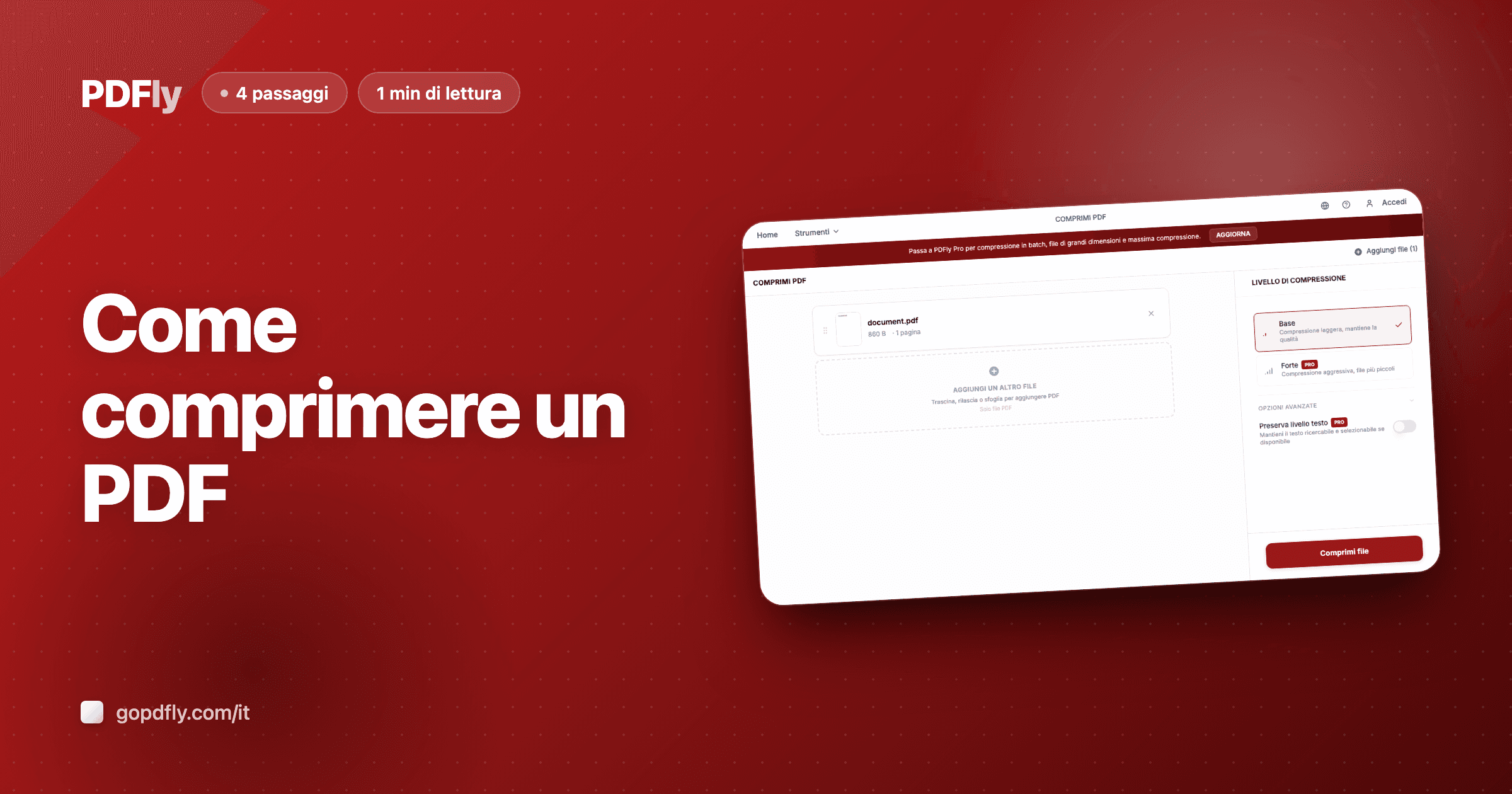Come ridurre le dimensioni di un file PDF