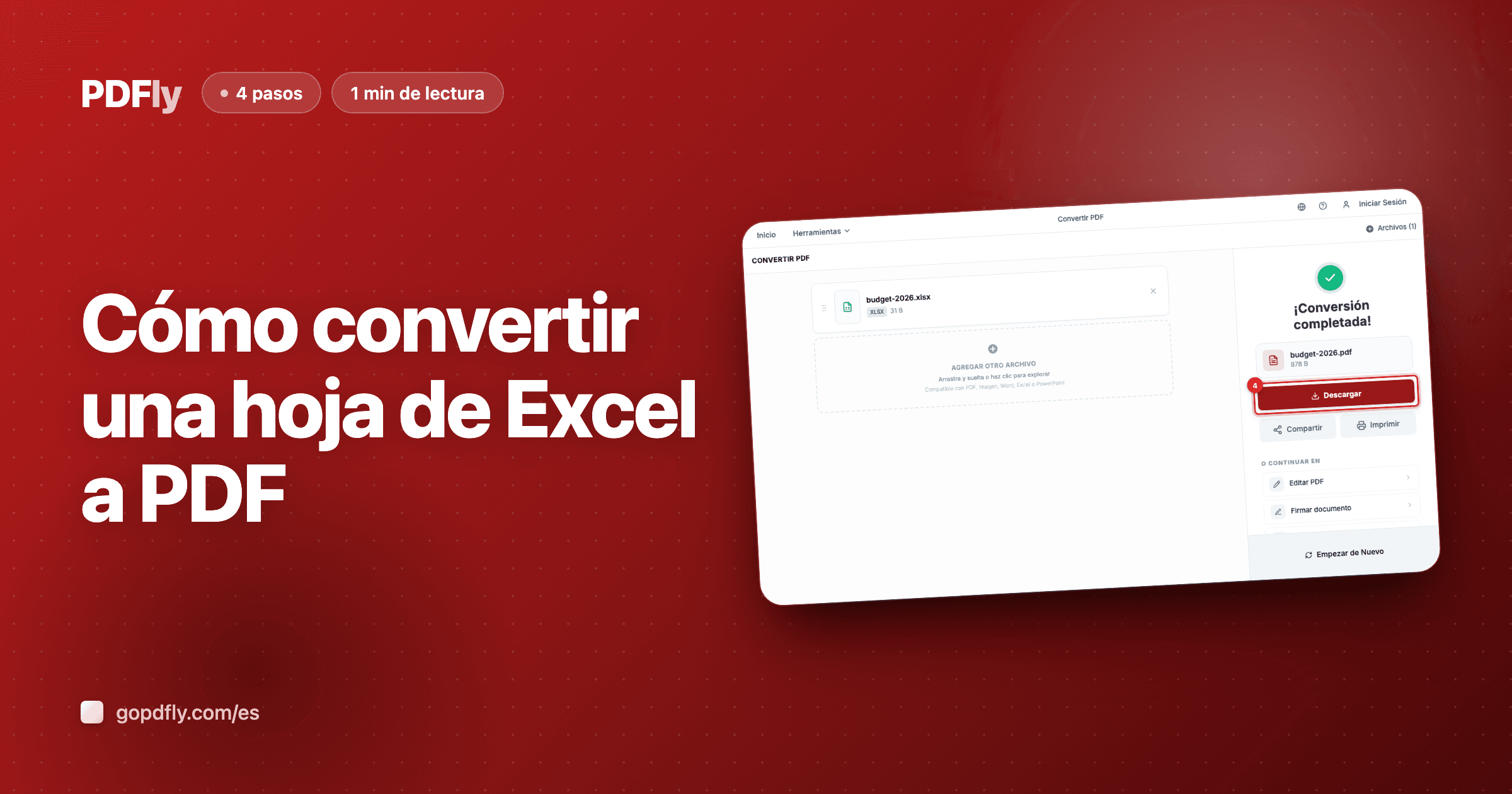 Cómo convertir una hoja de Excel a PDF
