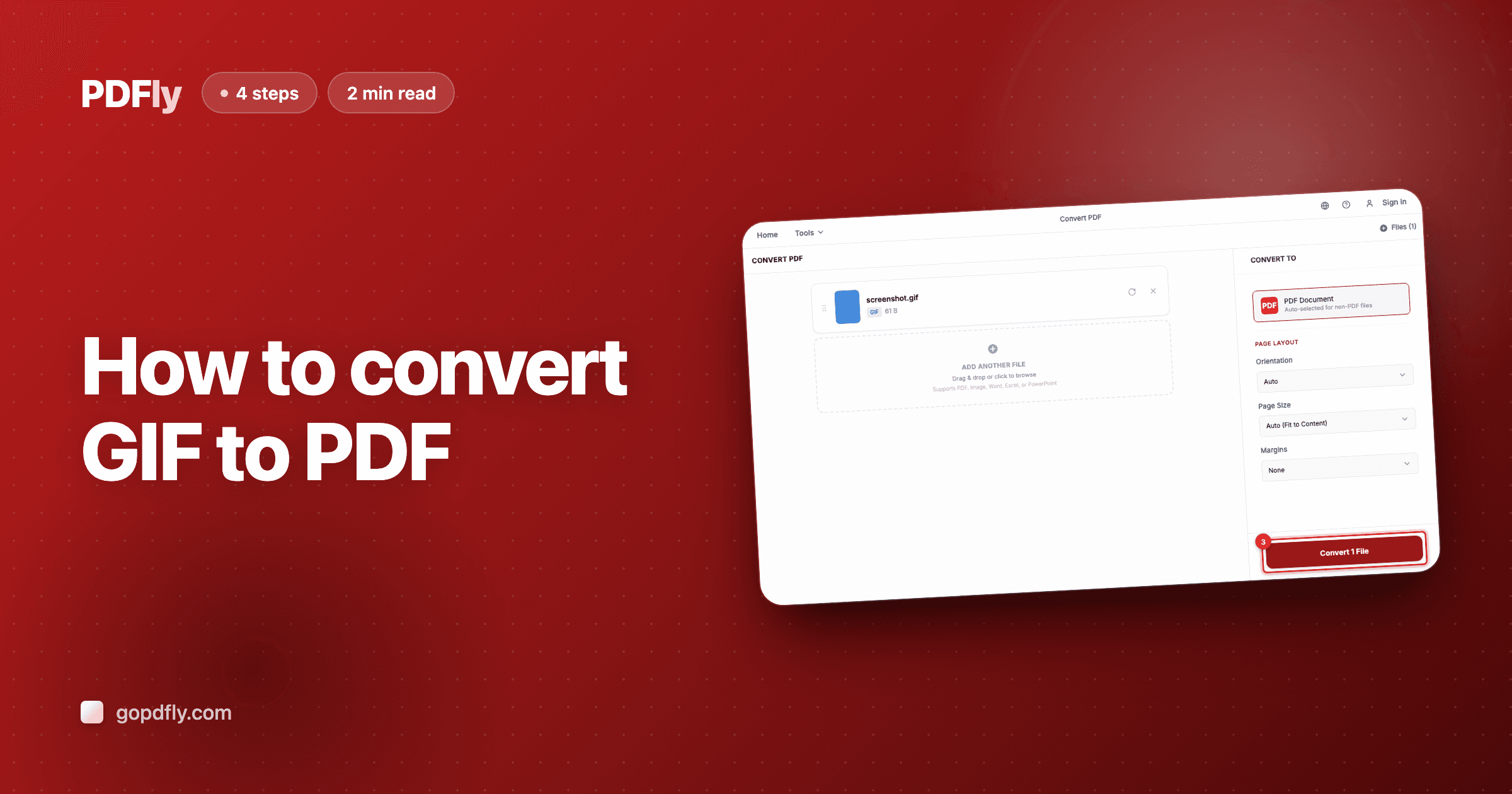 How to convert GIF to PDF