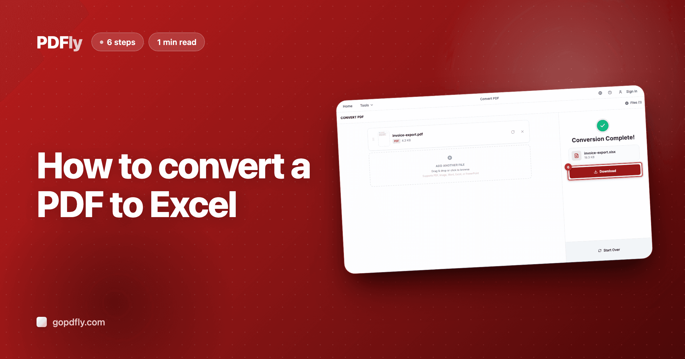 How to convert a PDF to Excel