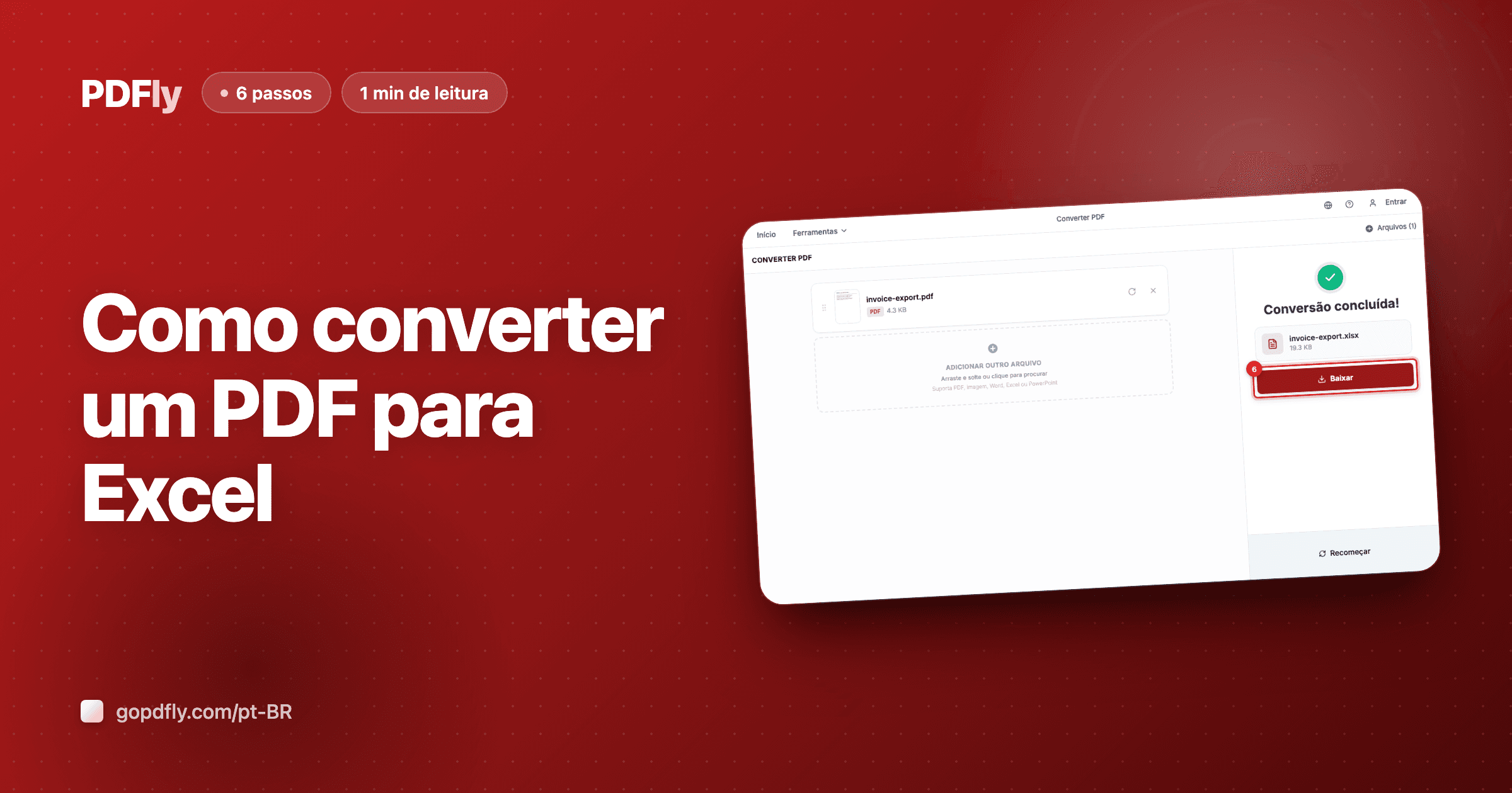 Como converter um PDF para Excel