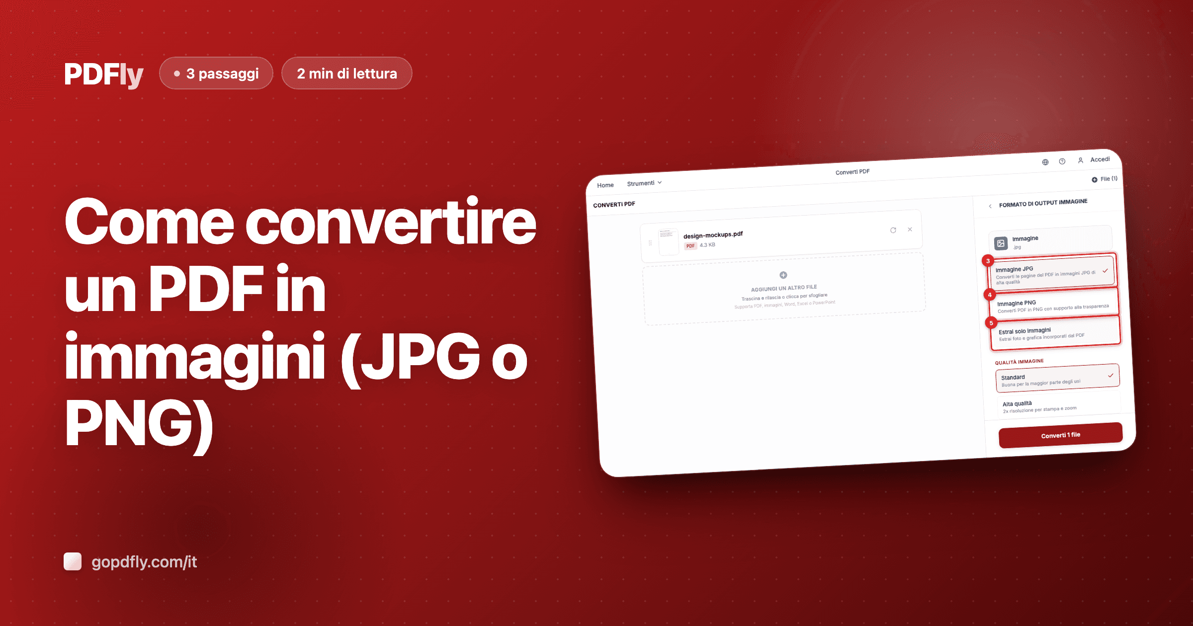 Come convertire un PDF in immagini (JPG o PNG)