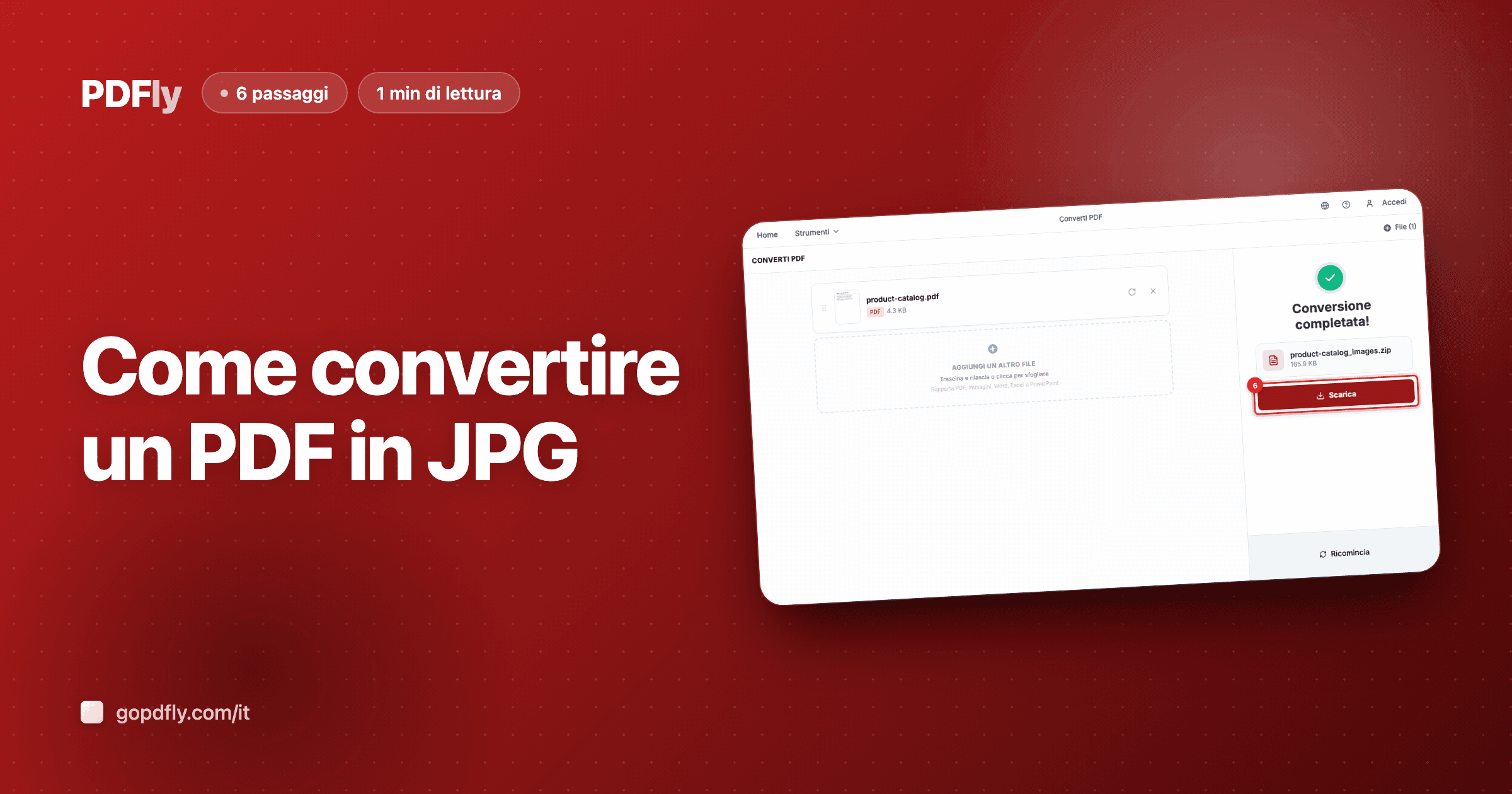Come convertire un PDF in JPG