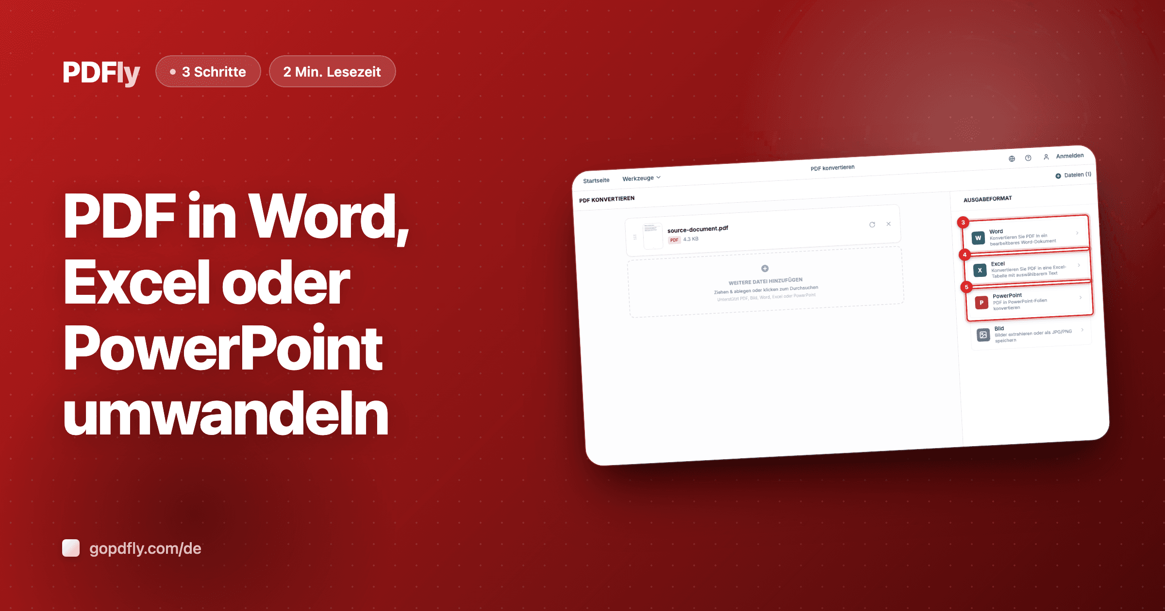 PDF in Word, Excel oder PowerPoint umwandeln