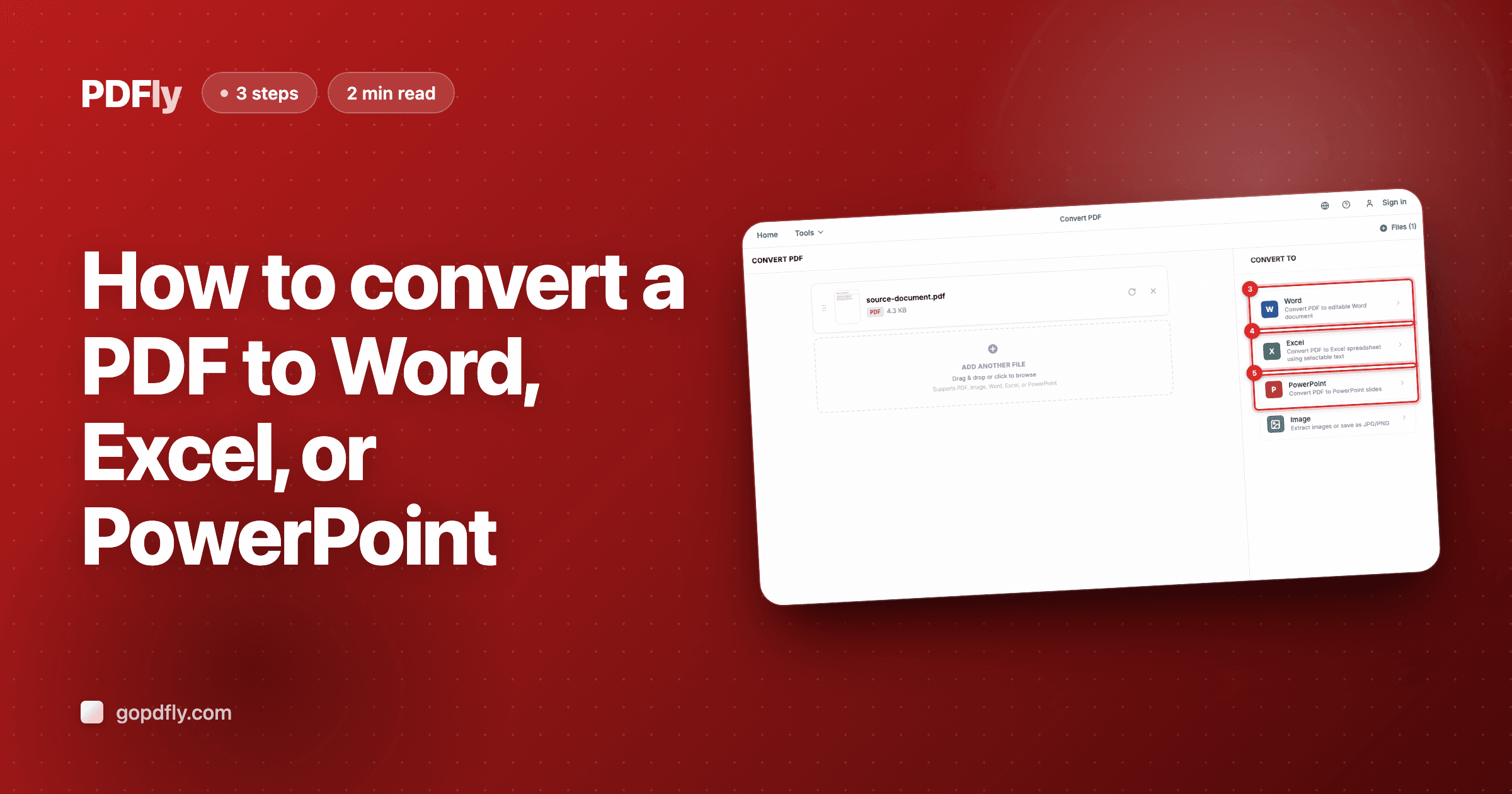 How to convert a PDF to Word, Excel, or PowerPoint