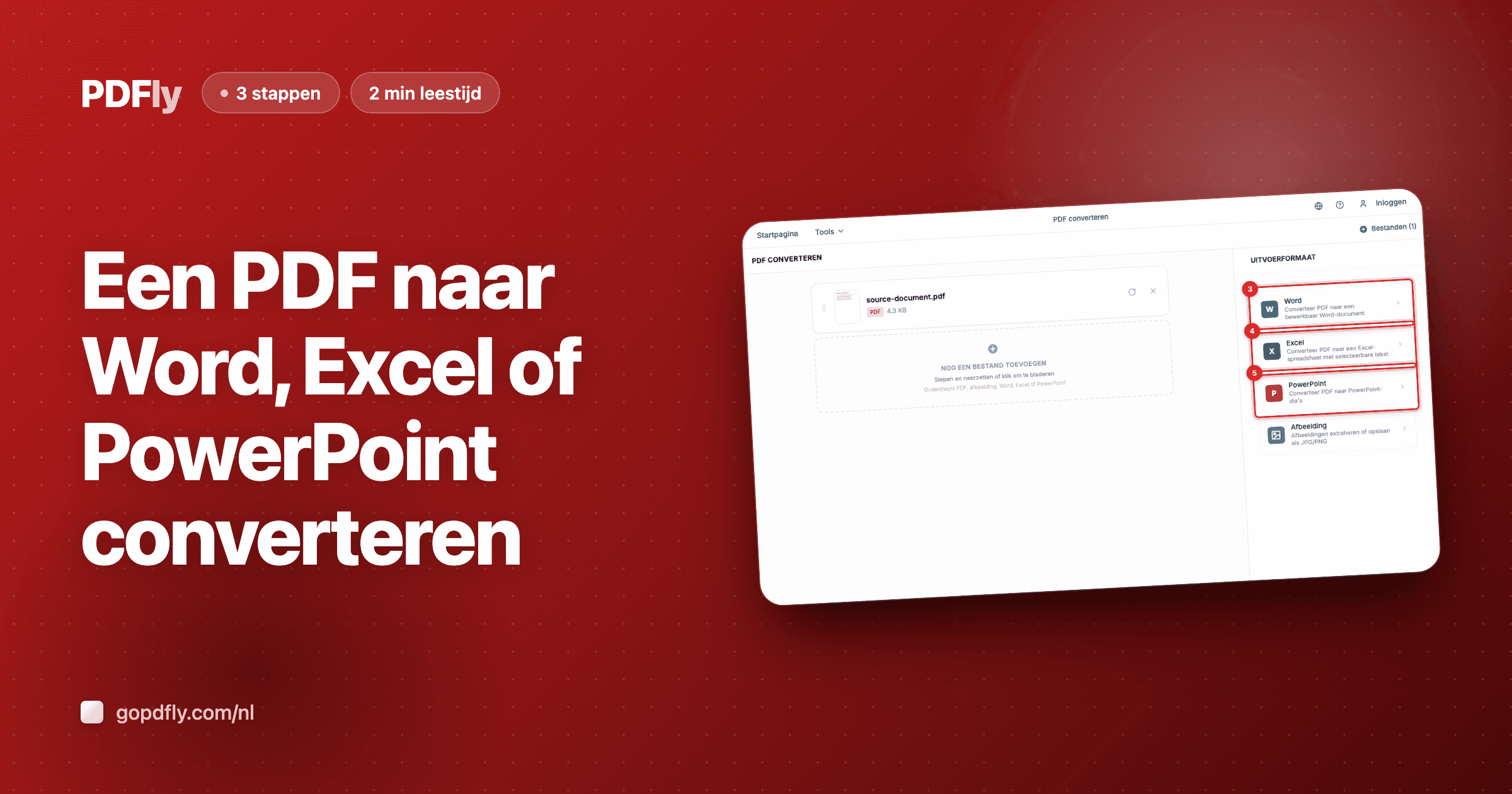 Een PDF naar Word, Excel of PowerPoint converteren