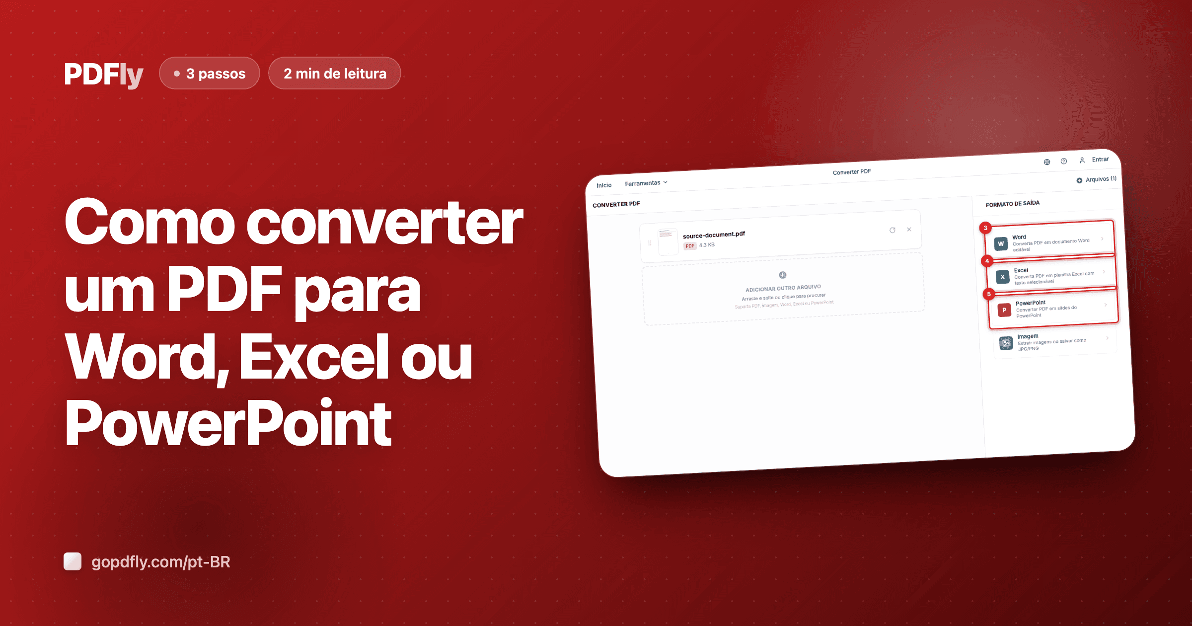 Como converter um PDF para Word, Excel ou PowerPoint