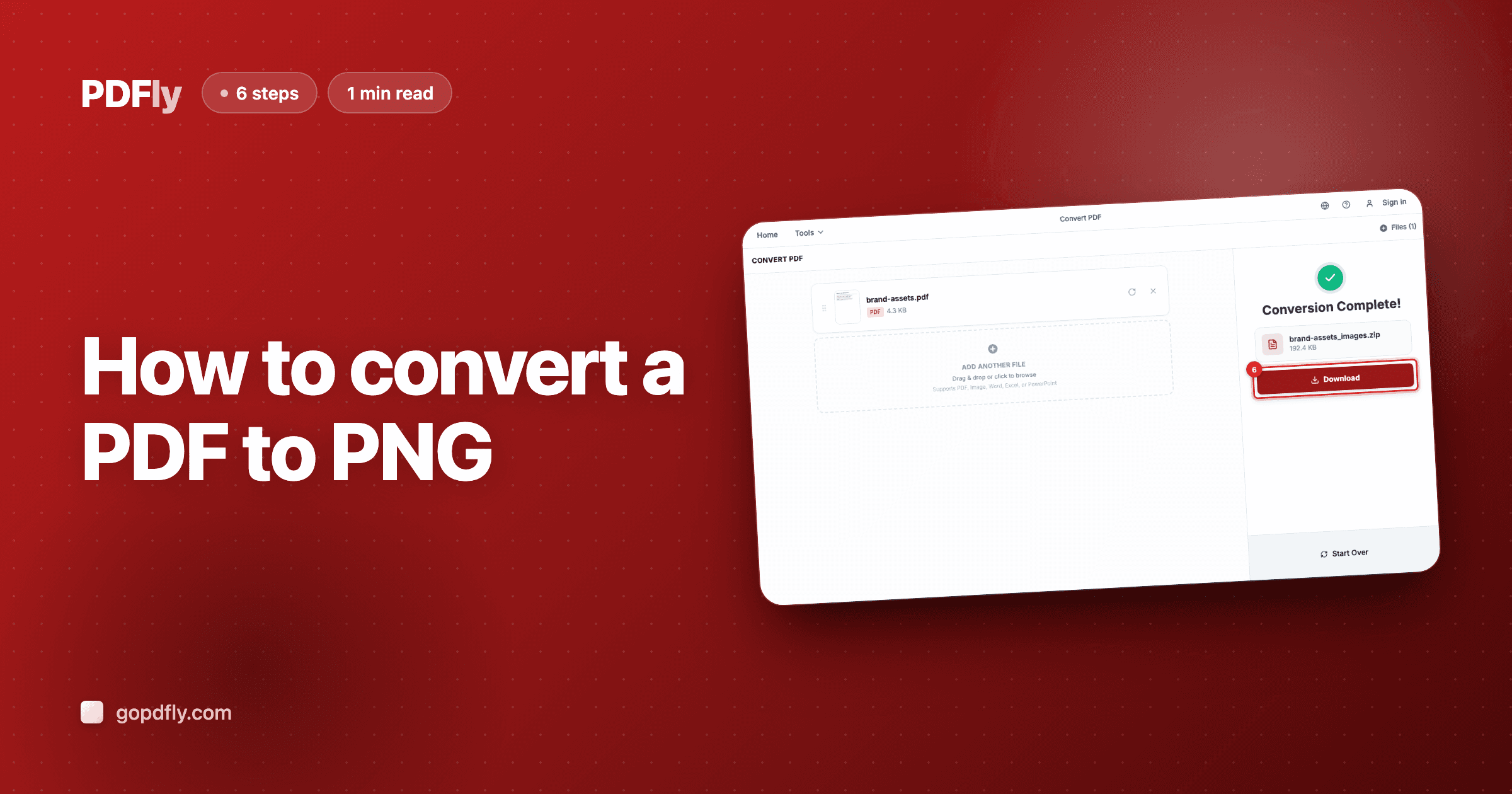 How to convert a PDF to PNG