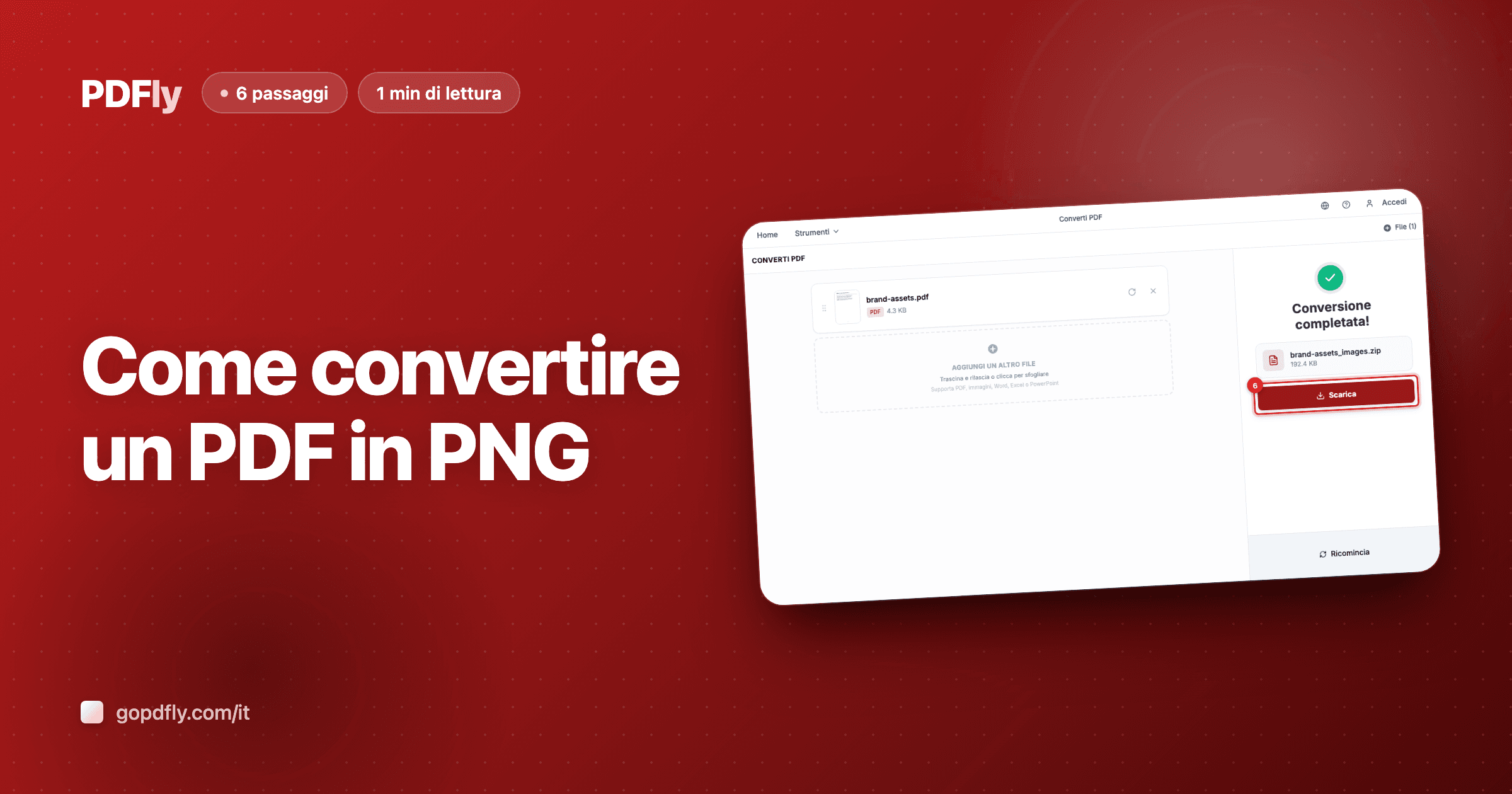 Come convertire un PDF in PNG