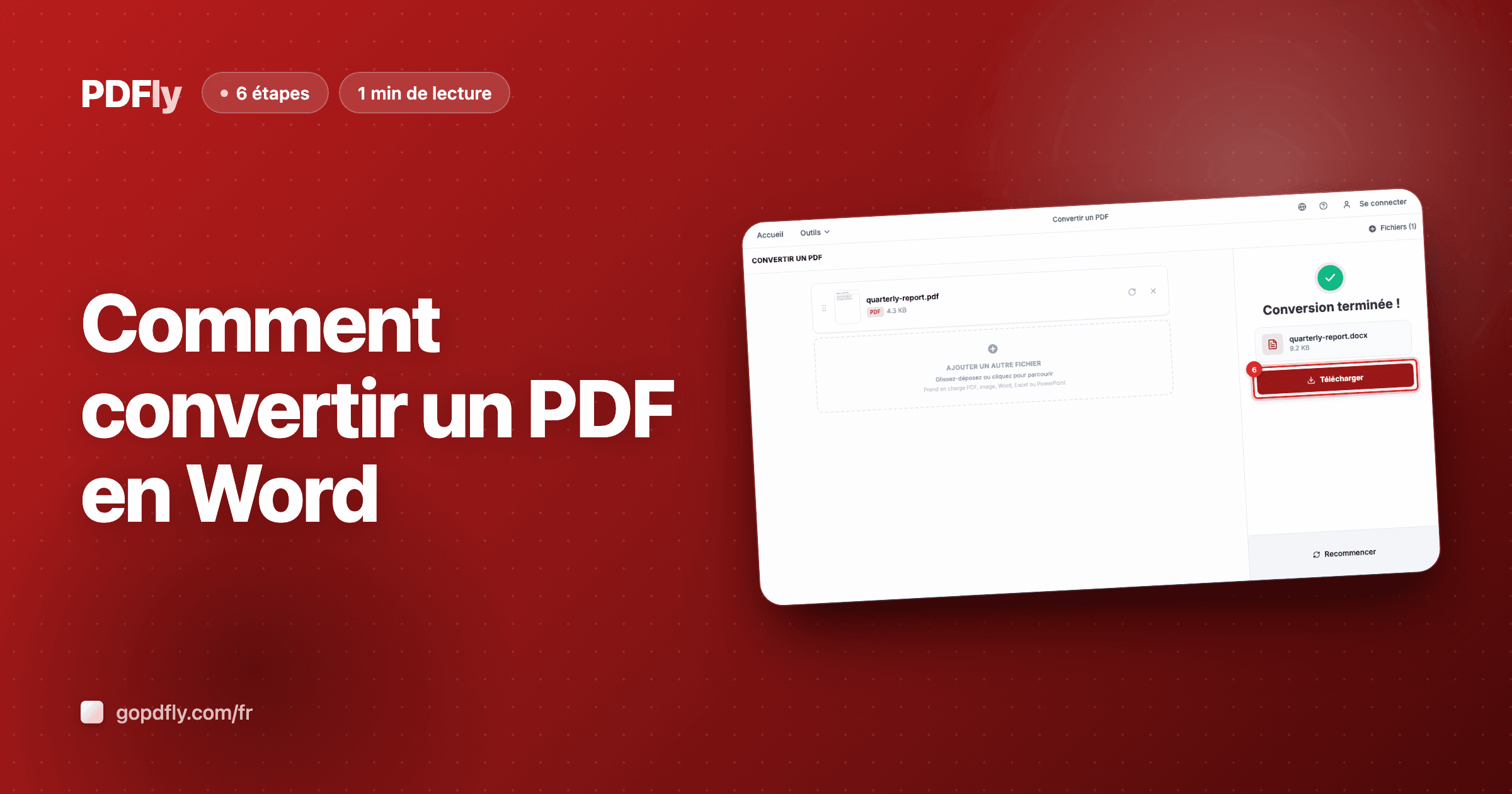 Comment convertir un PDF en Word