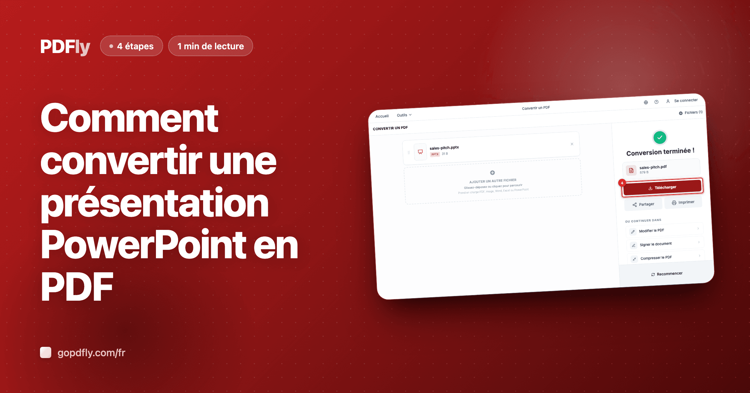 Comment convertir une présentation PowerPoint en PDF