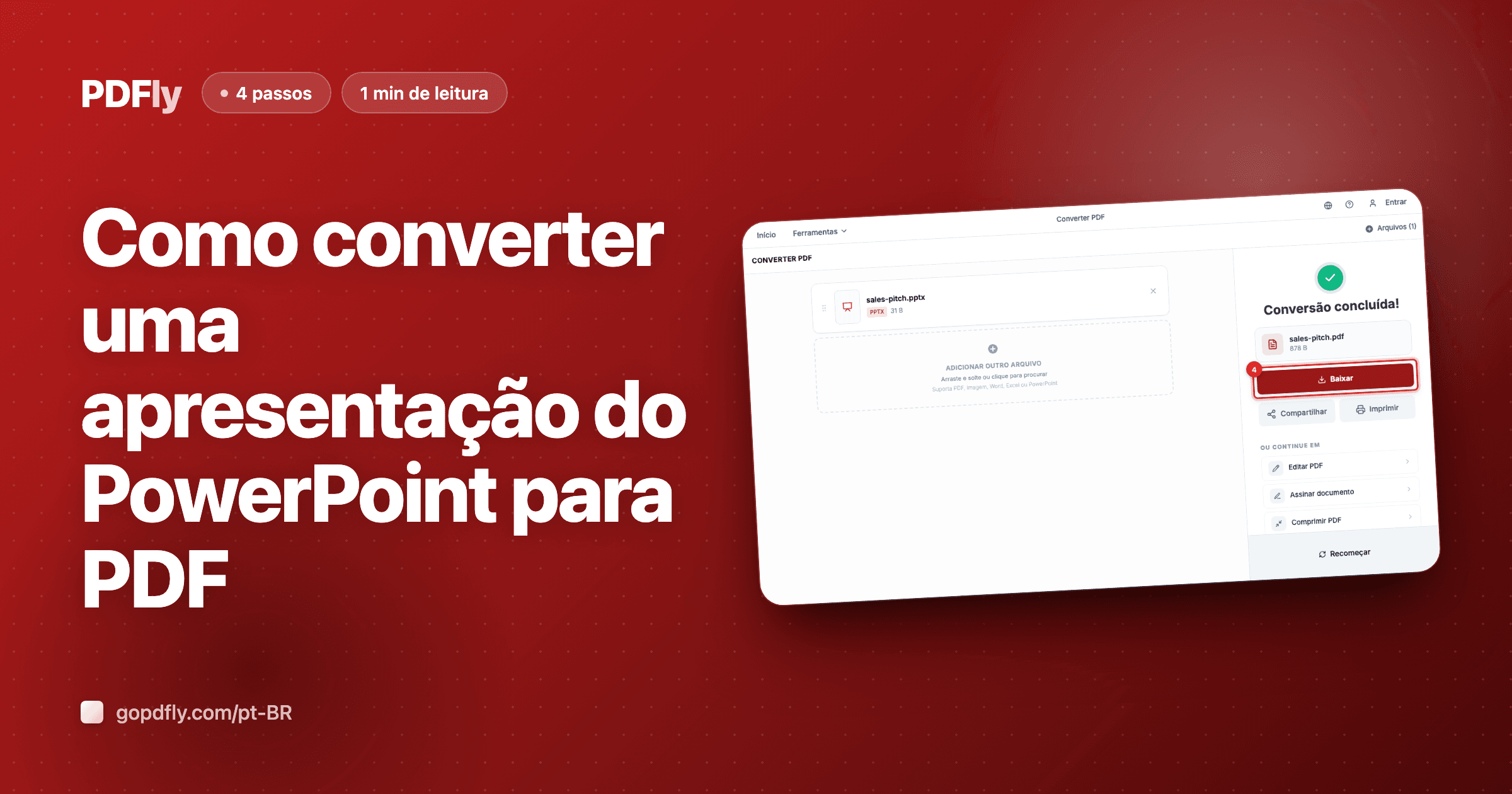 Como converter uma apresentação do PowerPoint para PDF