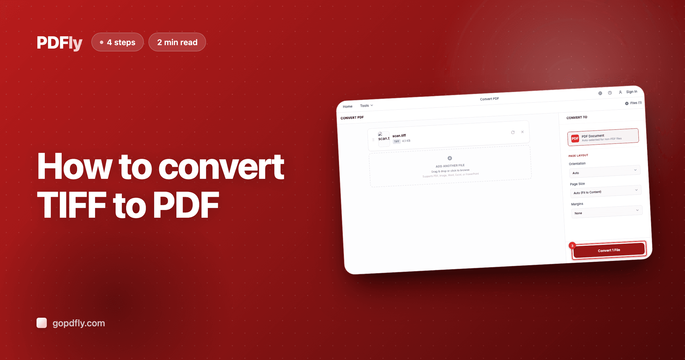 How to convert TIFF to PDF