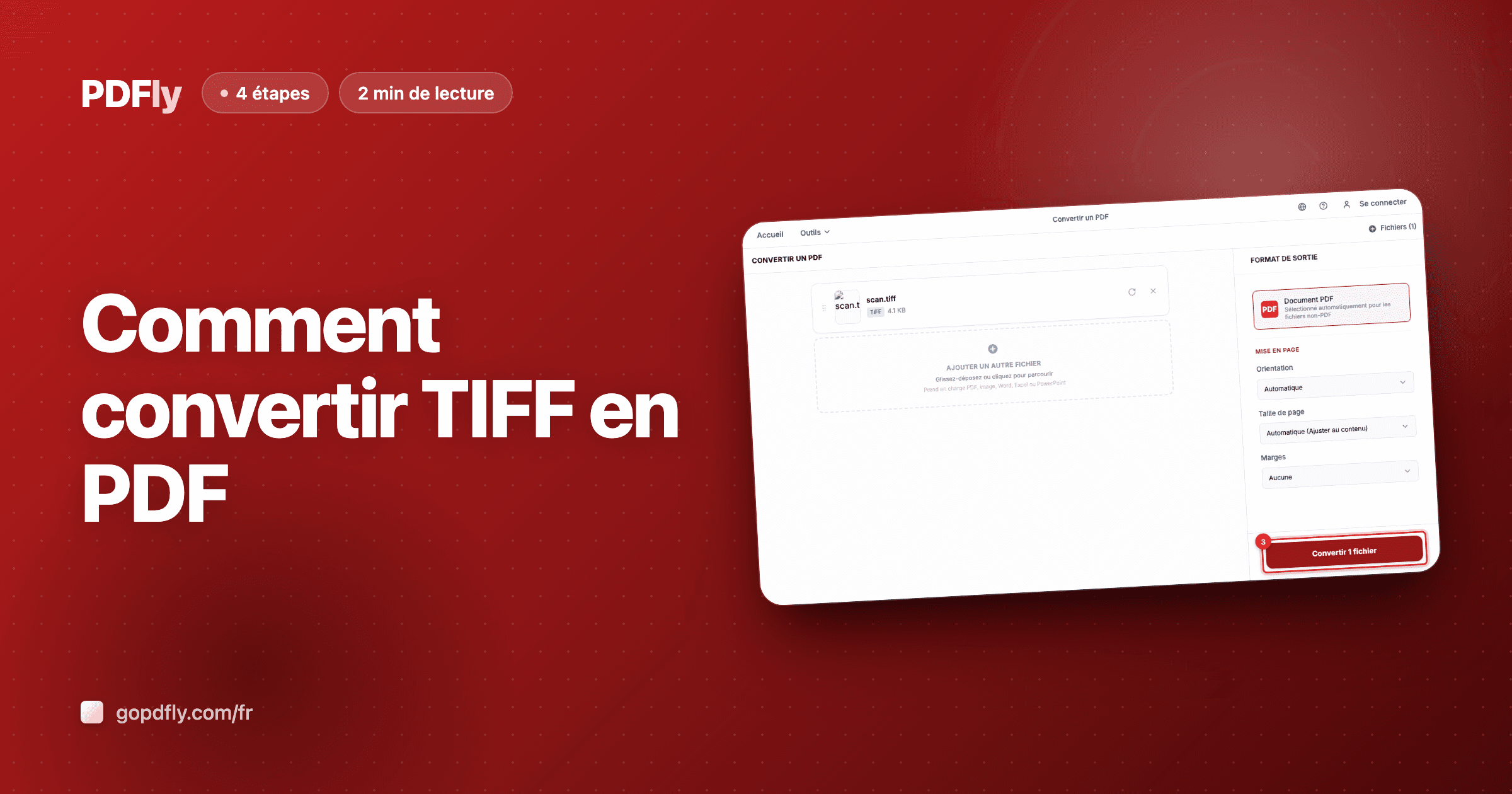 Comment convertir TIFF en PDF