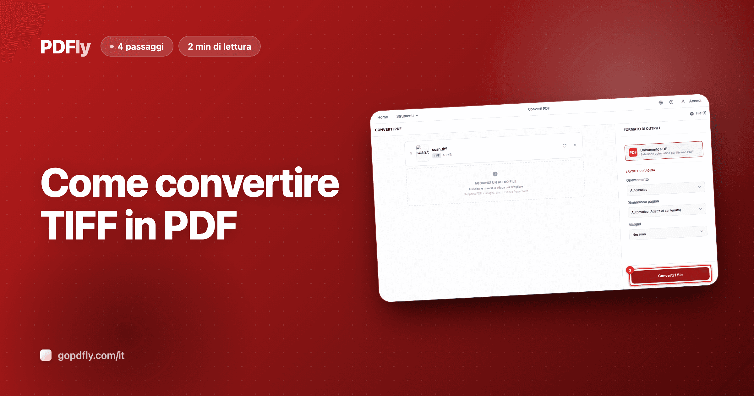 Come convertire TIFF in PDF