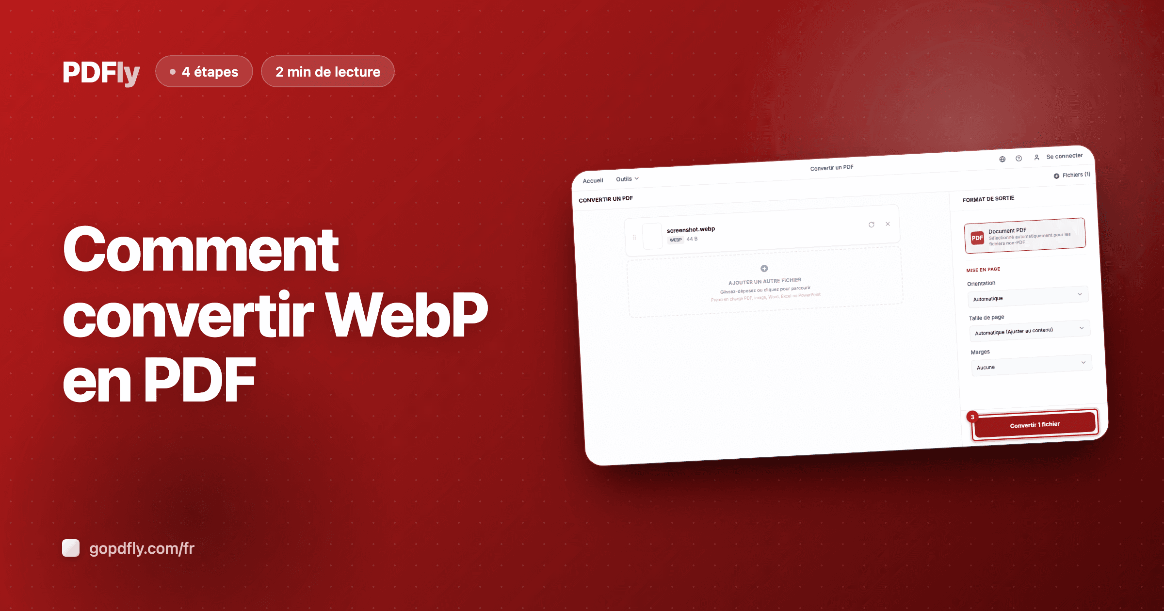 Comment convertir WebP en PDF