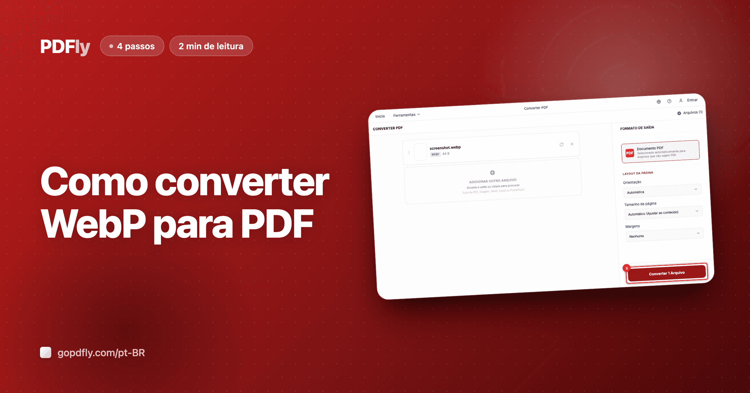 Como converter WebP para PDF