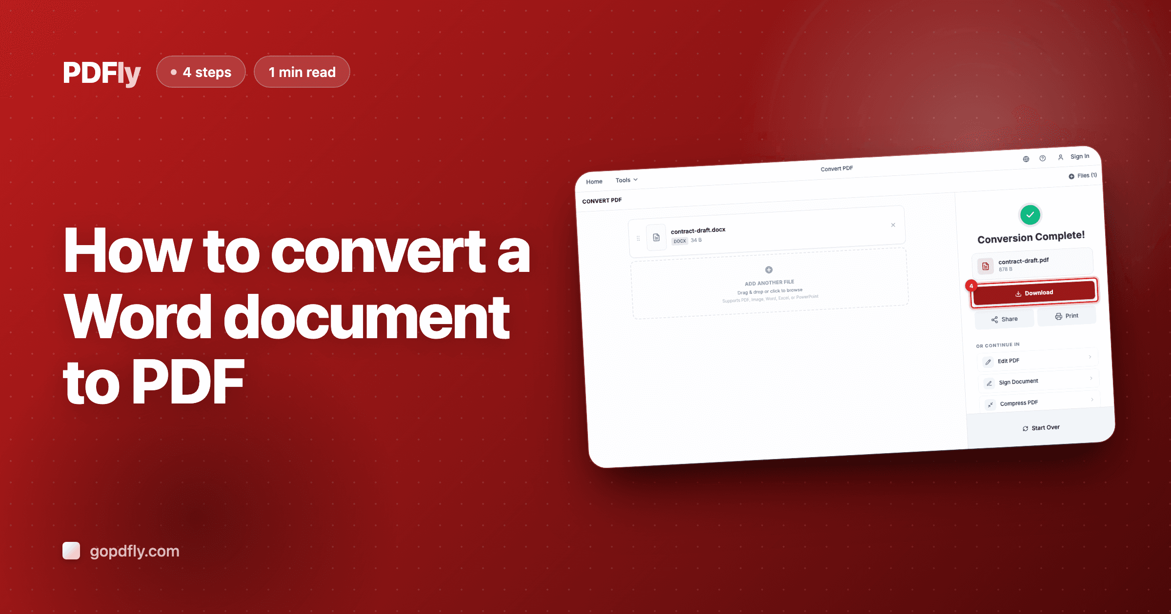 How to convert a Word document to PDF