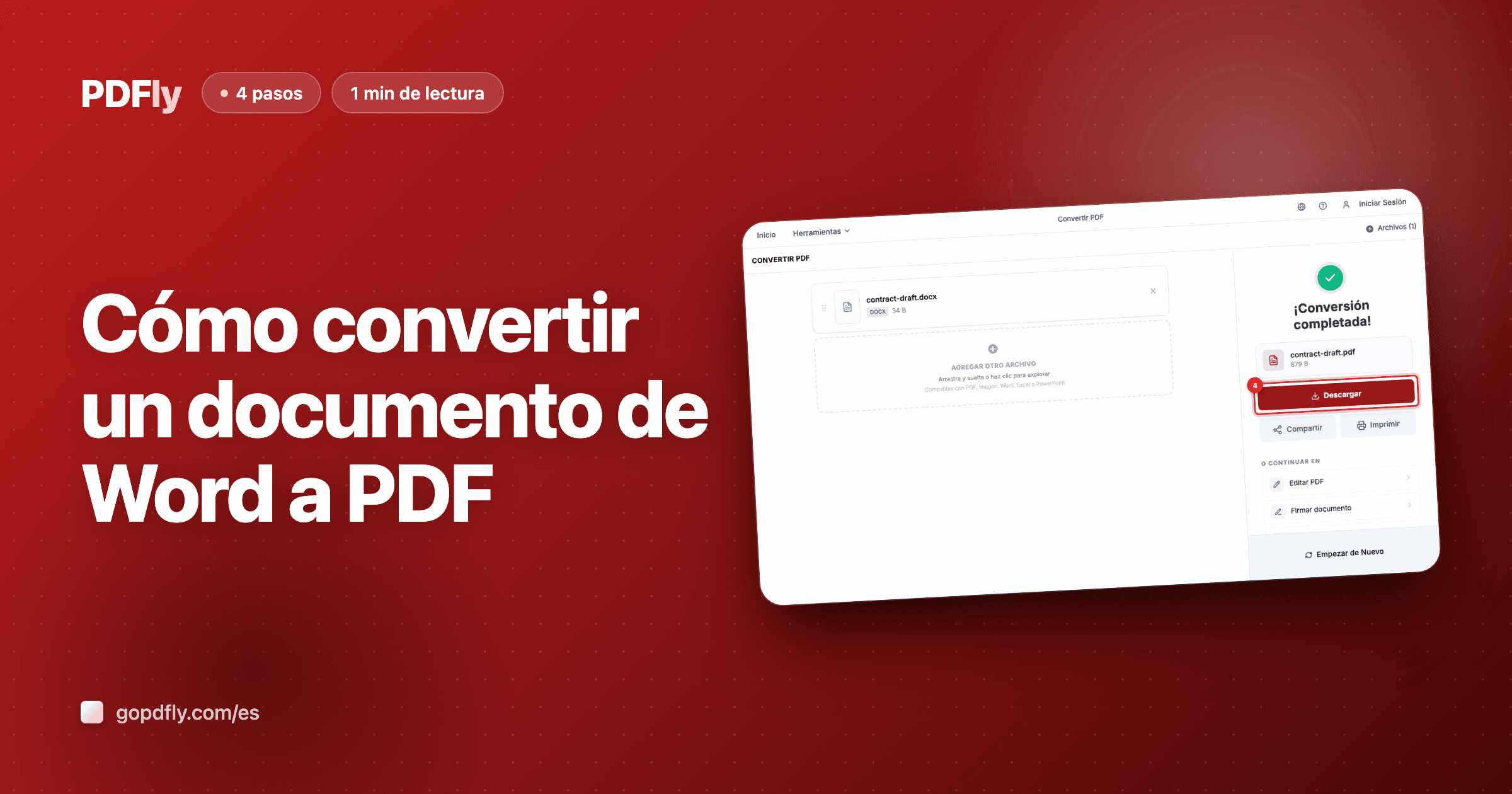 Cómo convertir un documento de Word a PDF