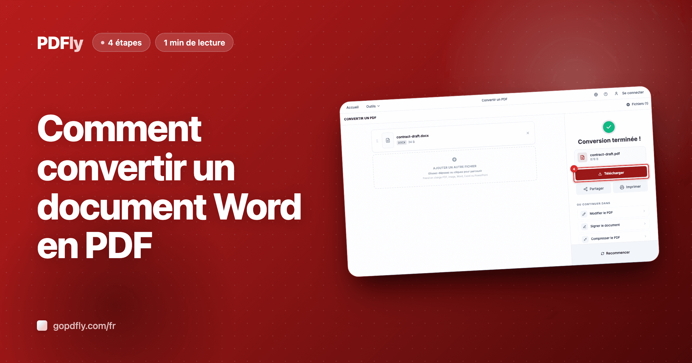Comment convertir un document Word en PDF