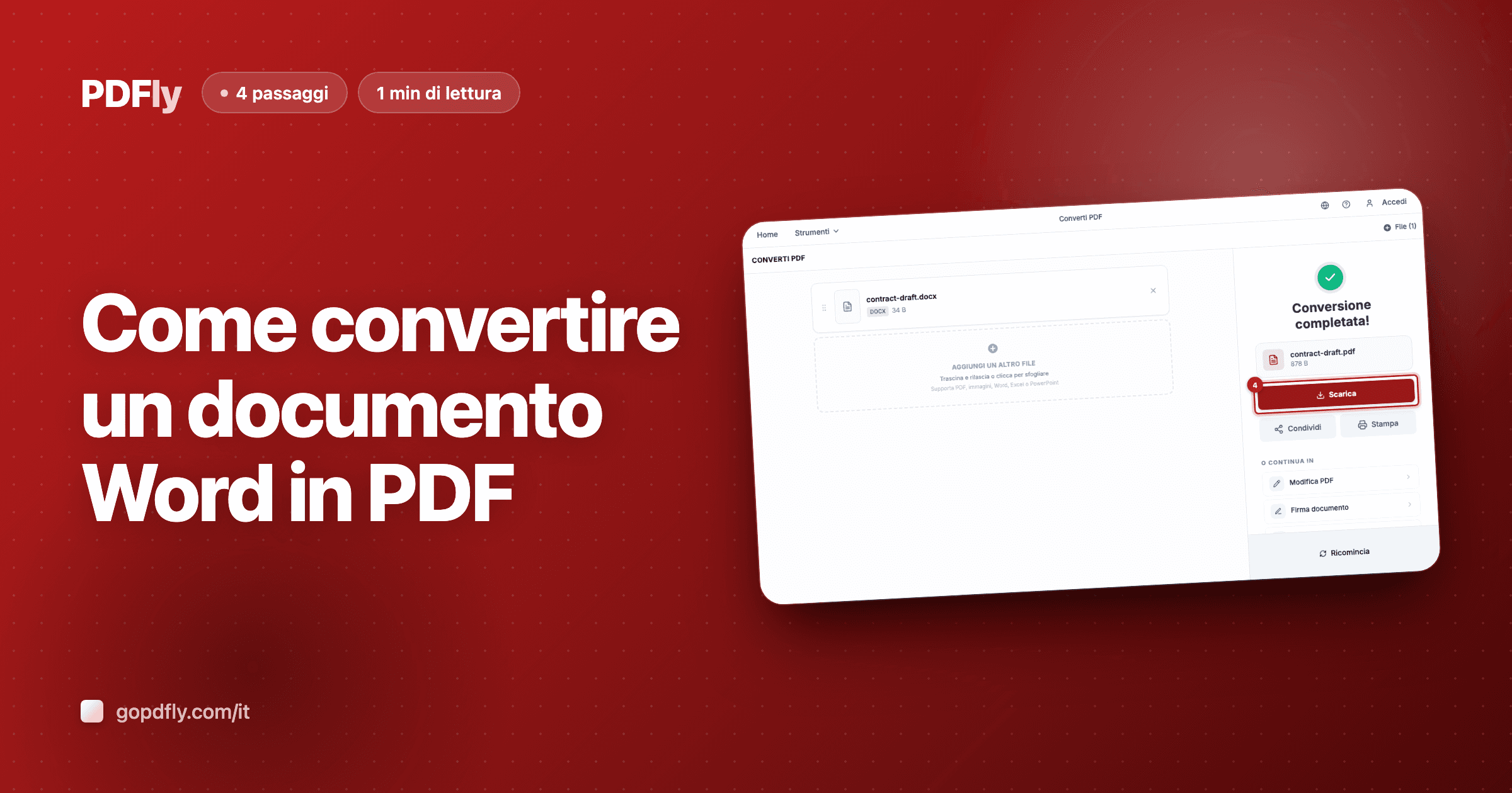 Come convertire un documento Word in PDF