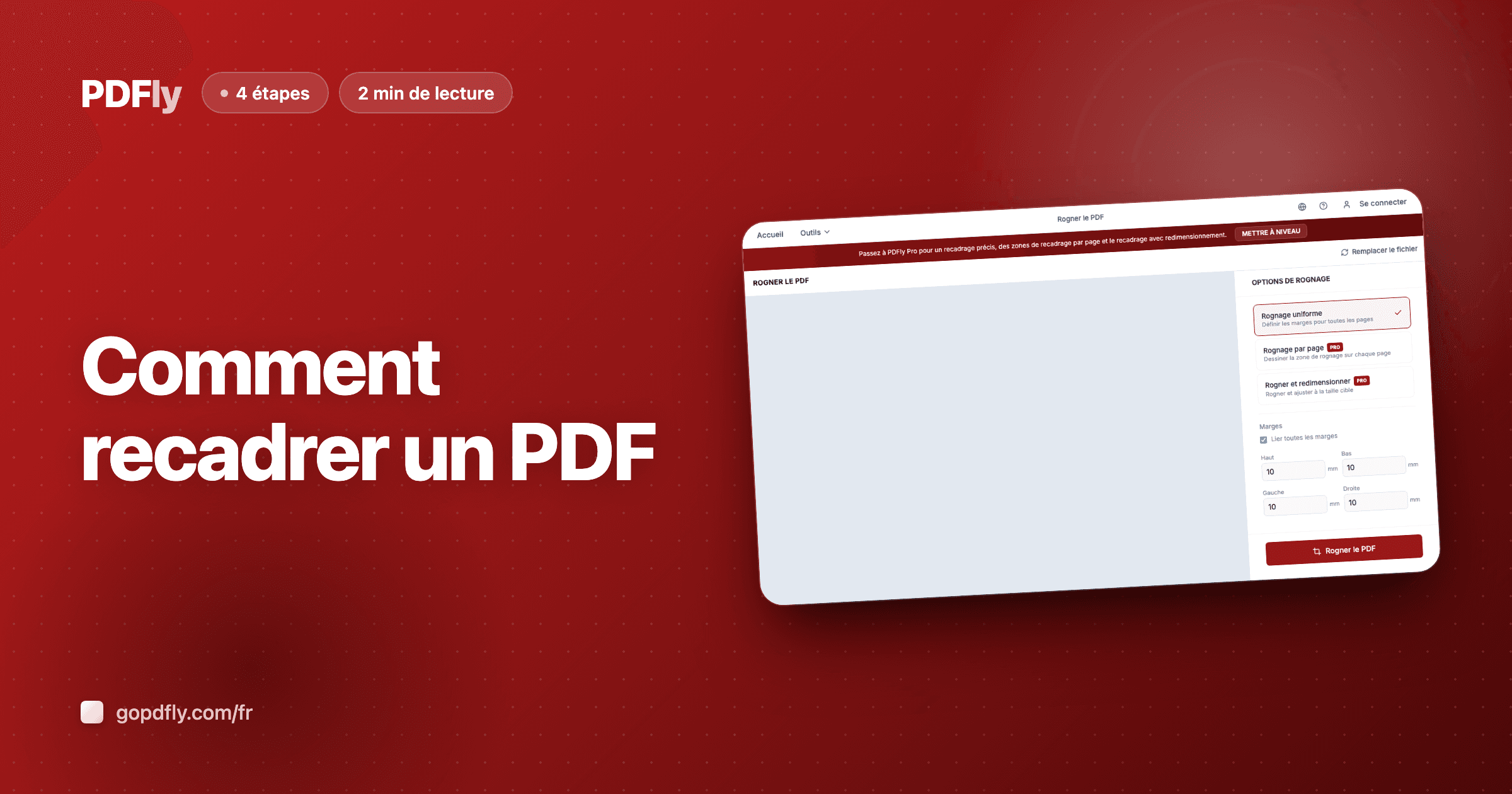 Comment recadrer un document PDF
