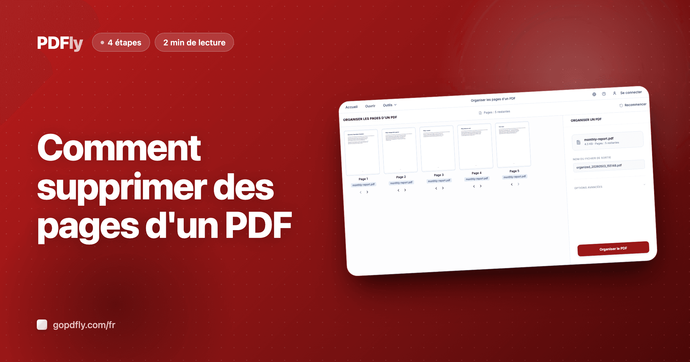 Comment supprimer des pages d'un PDF
