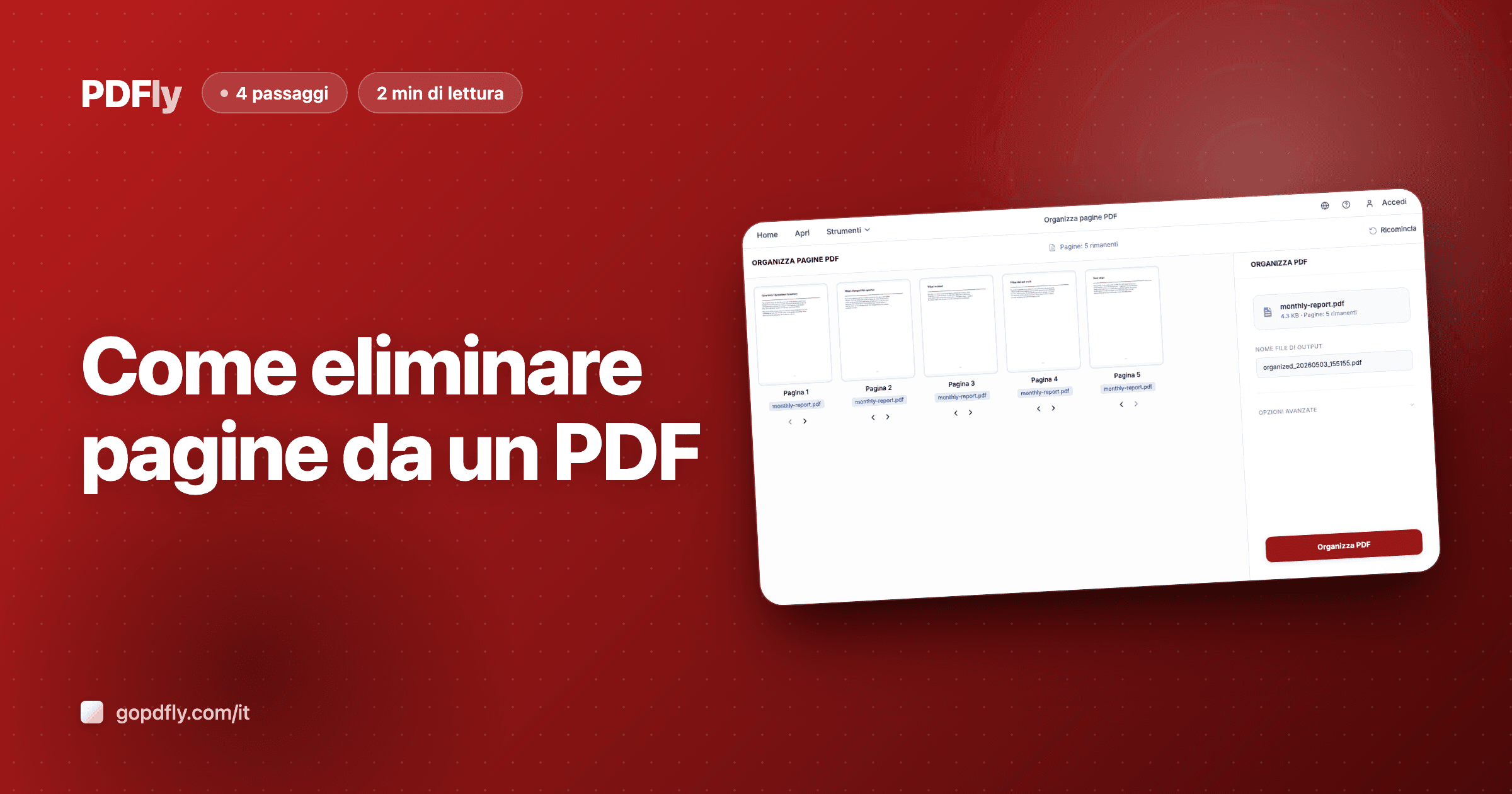 Come eliminare pagine da un PDF