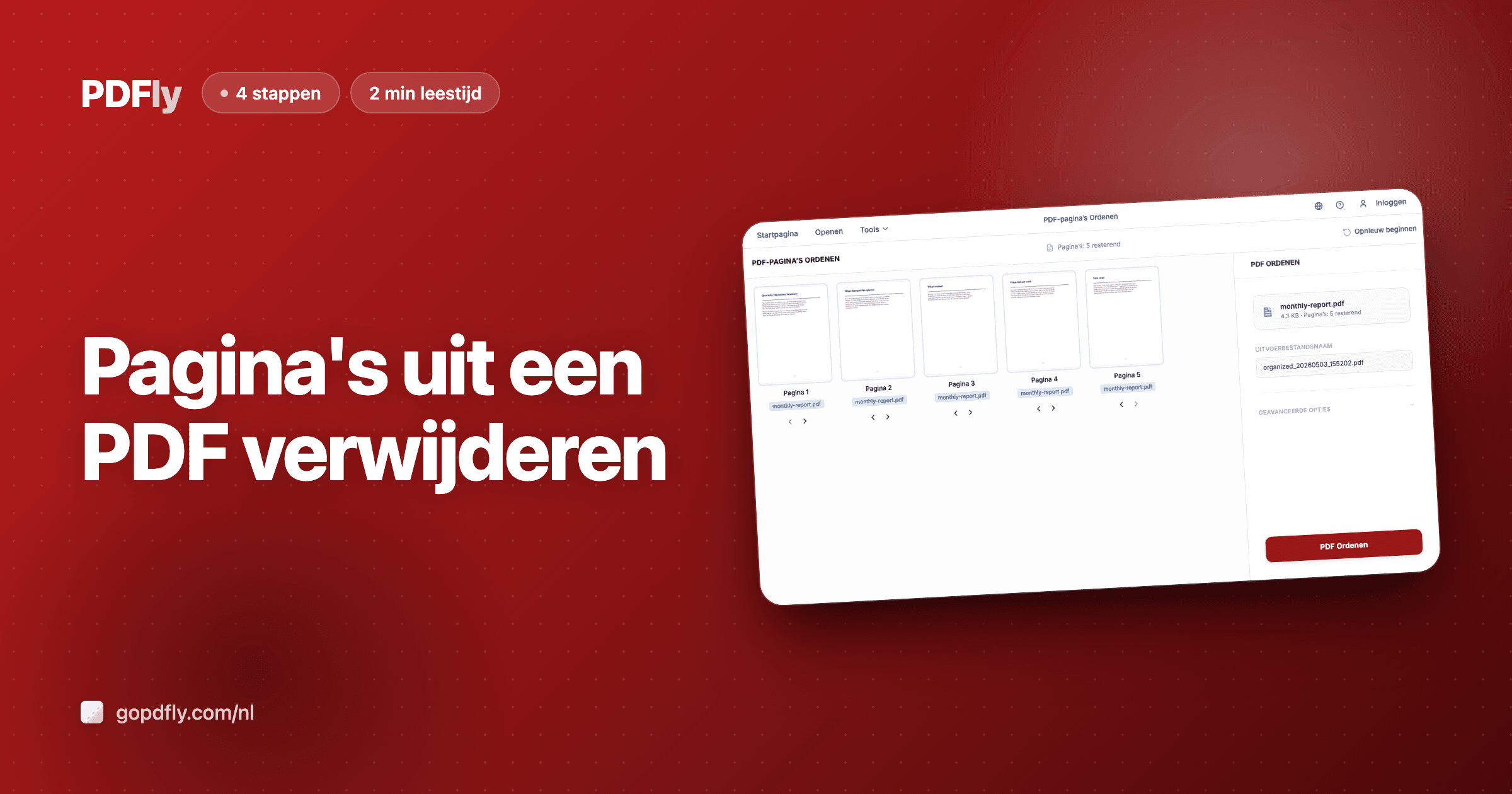 Pagina's uit een PDF verwijderen