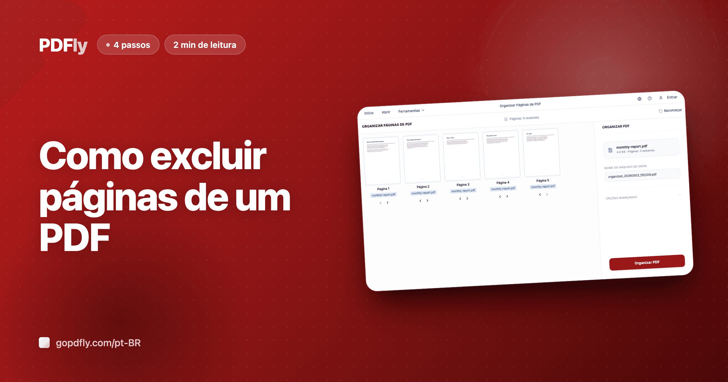 Como excluir páginas de um PDF
