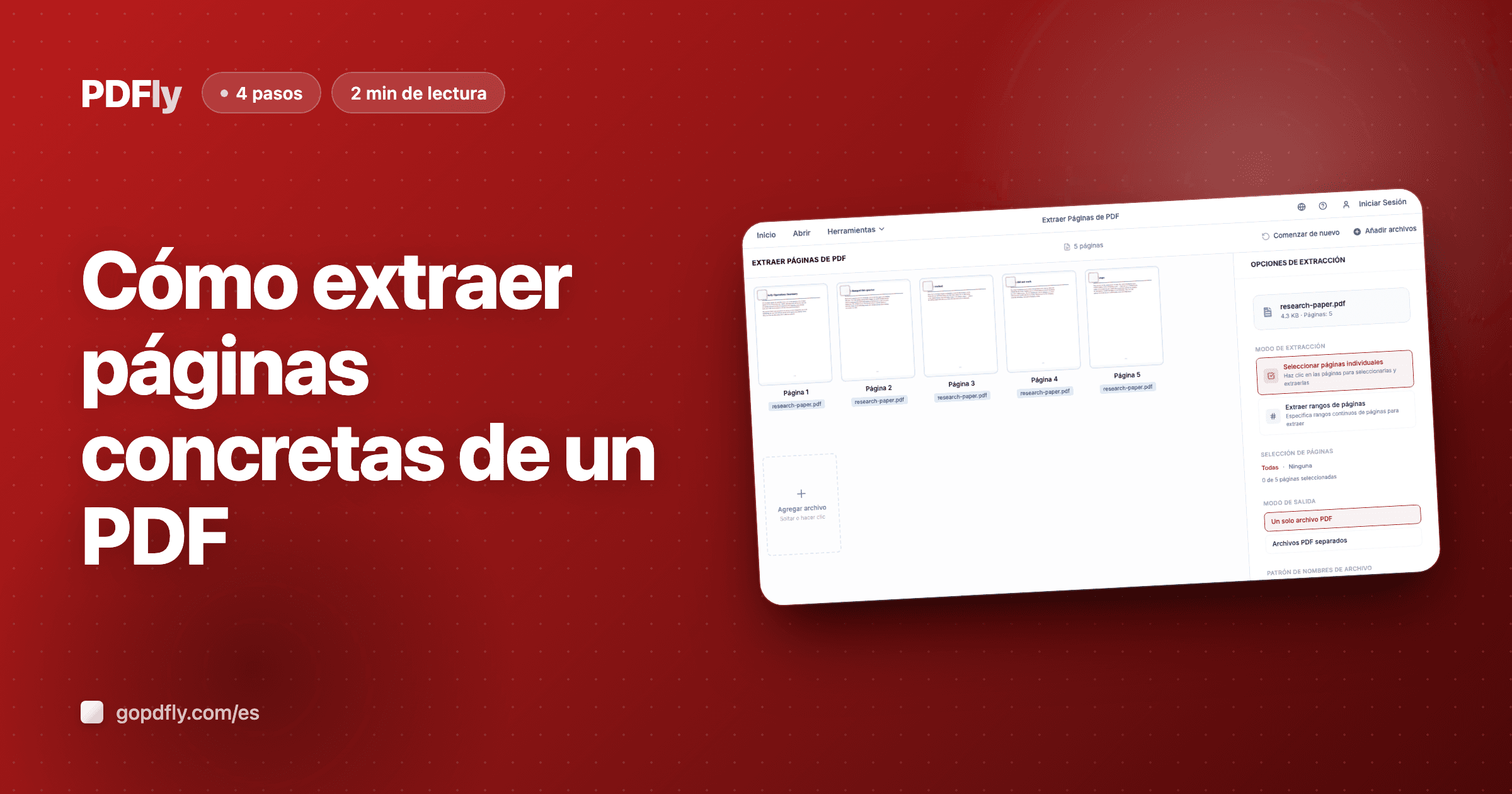 Cómo extraer páginas concretas de un PDF