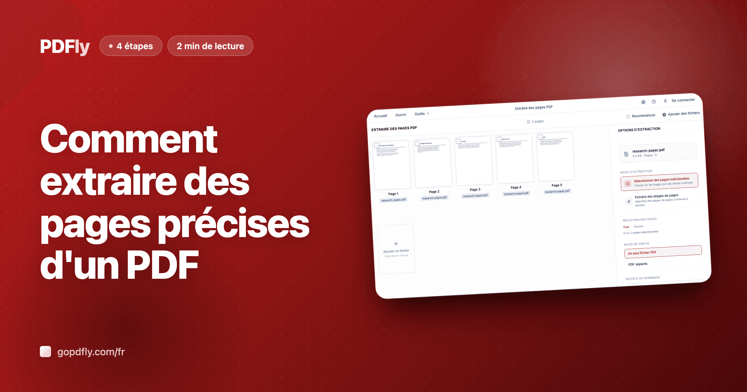 Comment extraire des pages précises d'un PDF