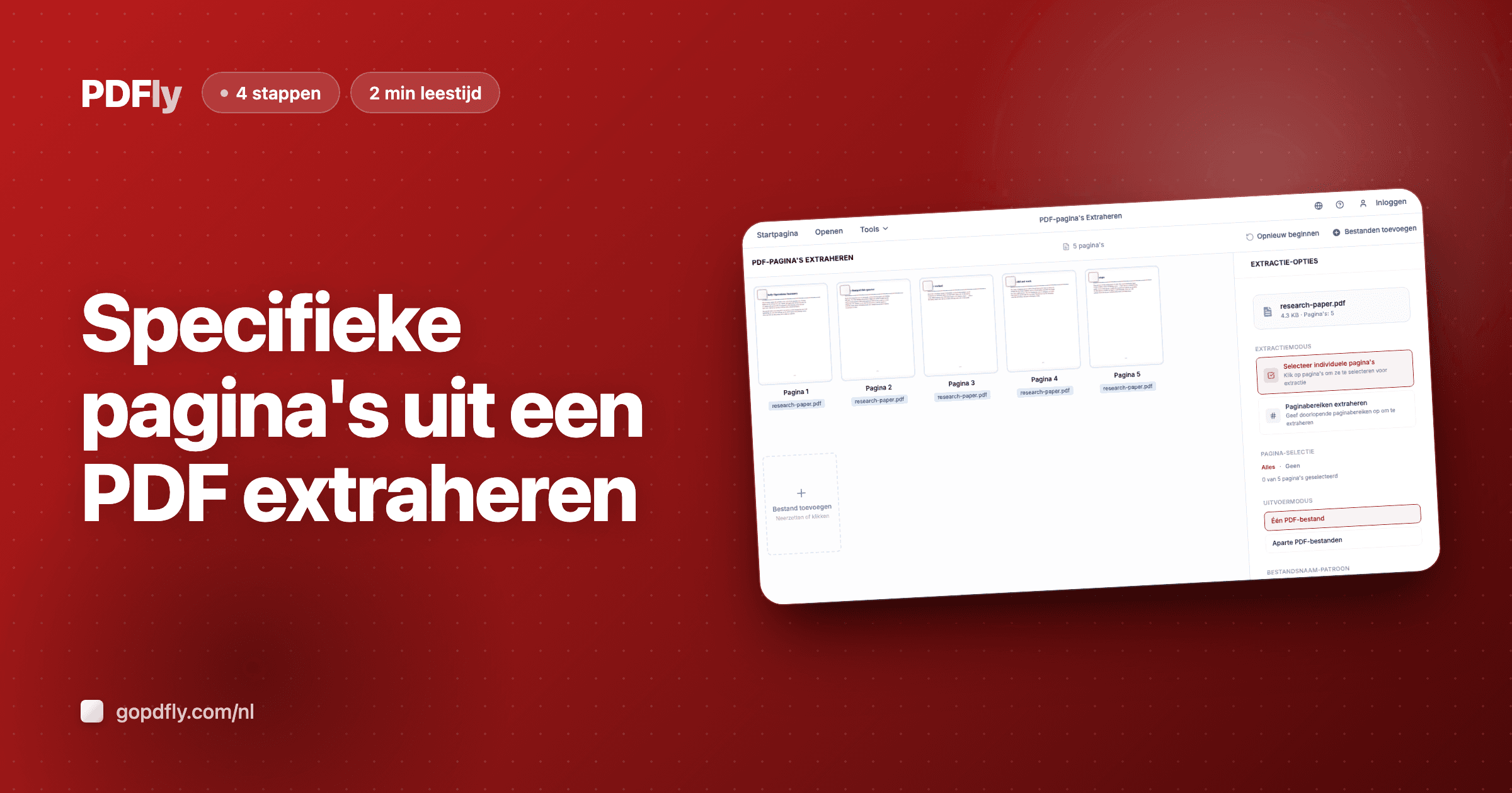 Specifieke pagina's uit een PDF extraheren
