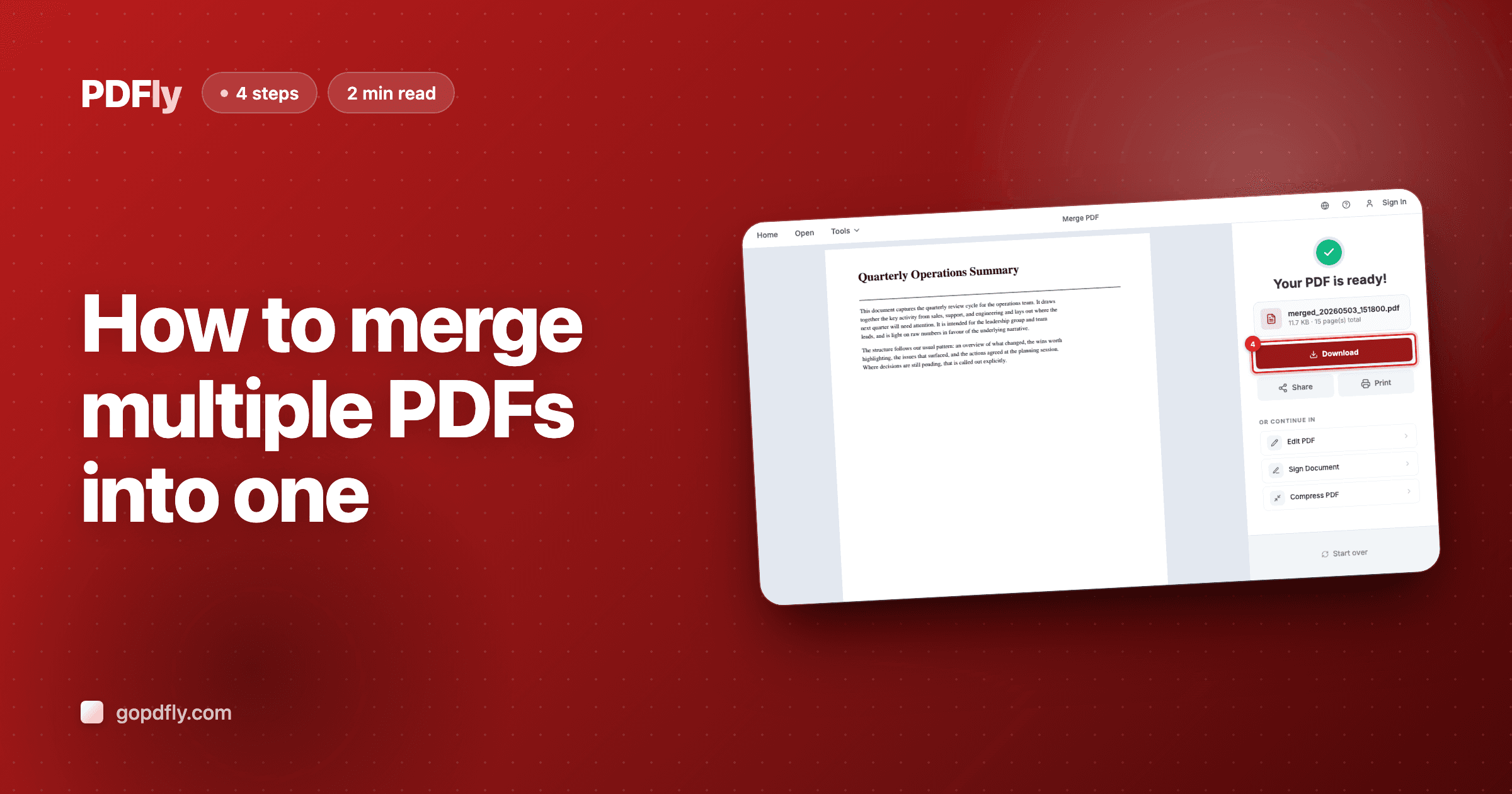 How to merge multiple PDFs into one