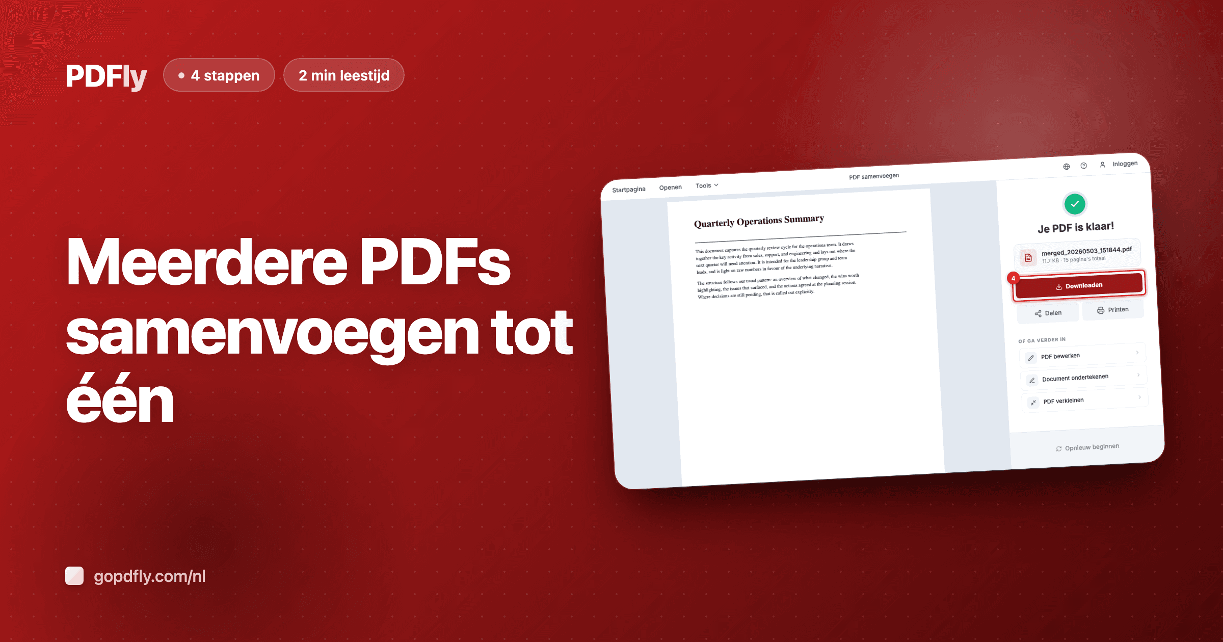Meerdere PDFs samenvoegen tot één