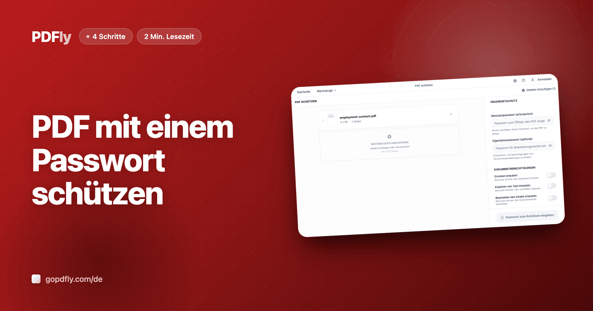 PDF mit einem Passwort schützen