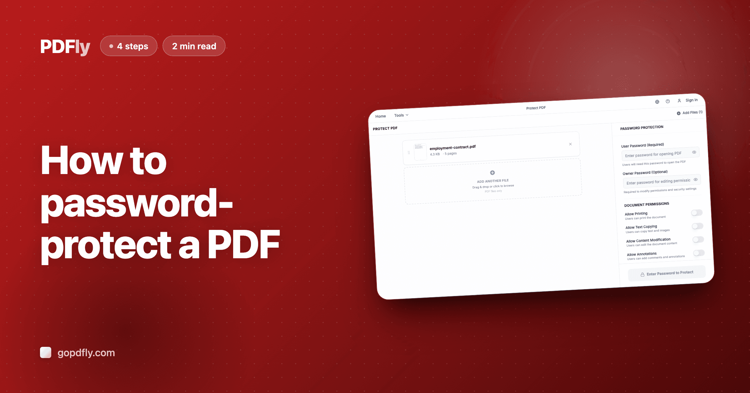 How to password-protect a PDF