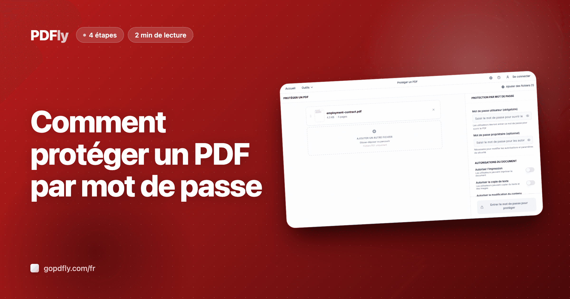 Comment protéger un PDF par mot de passe