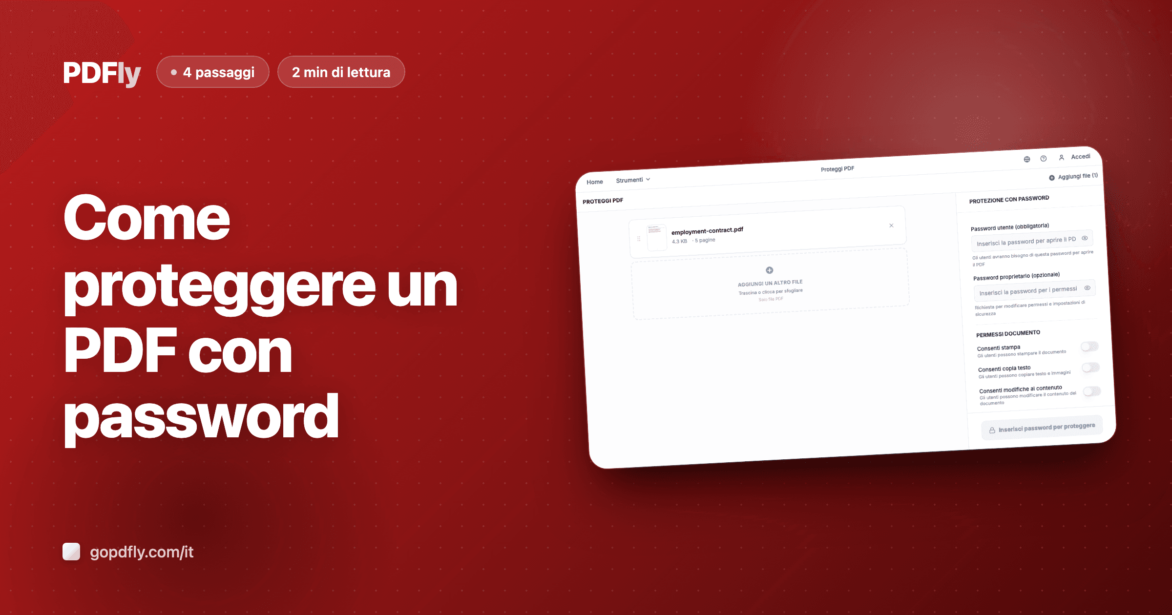 Come proteggere un PDF con password