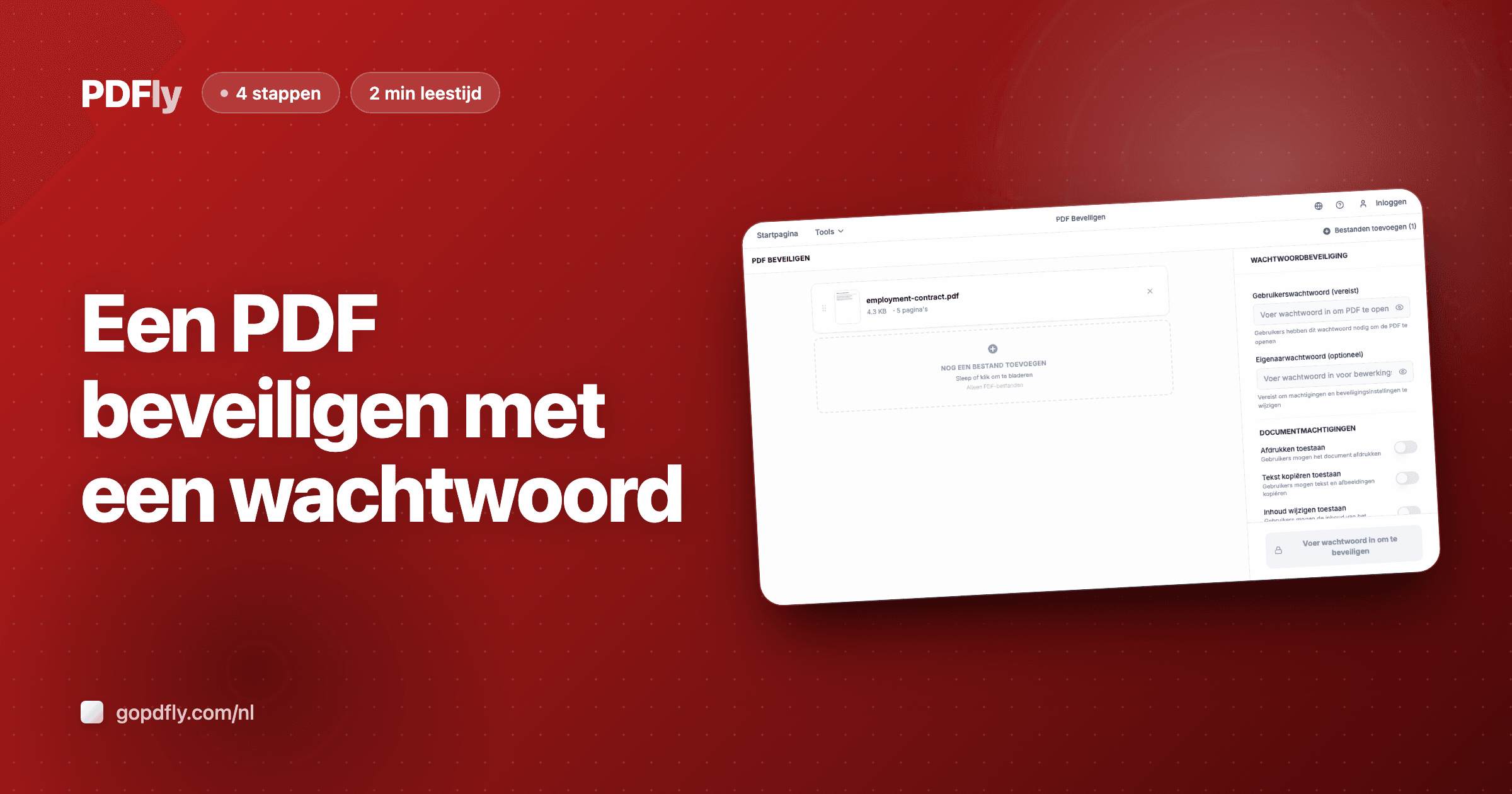 Een PDF beveiligen met een wachtwoord