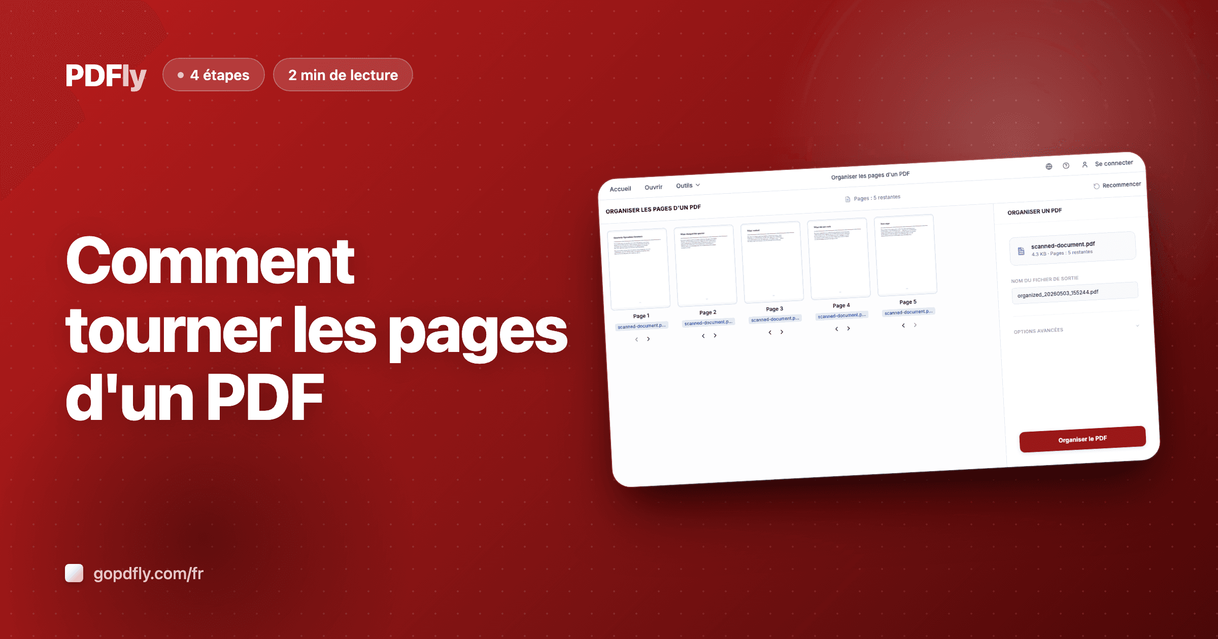 Comment tourner les pages d'un PDF
