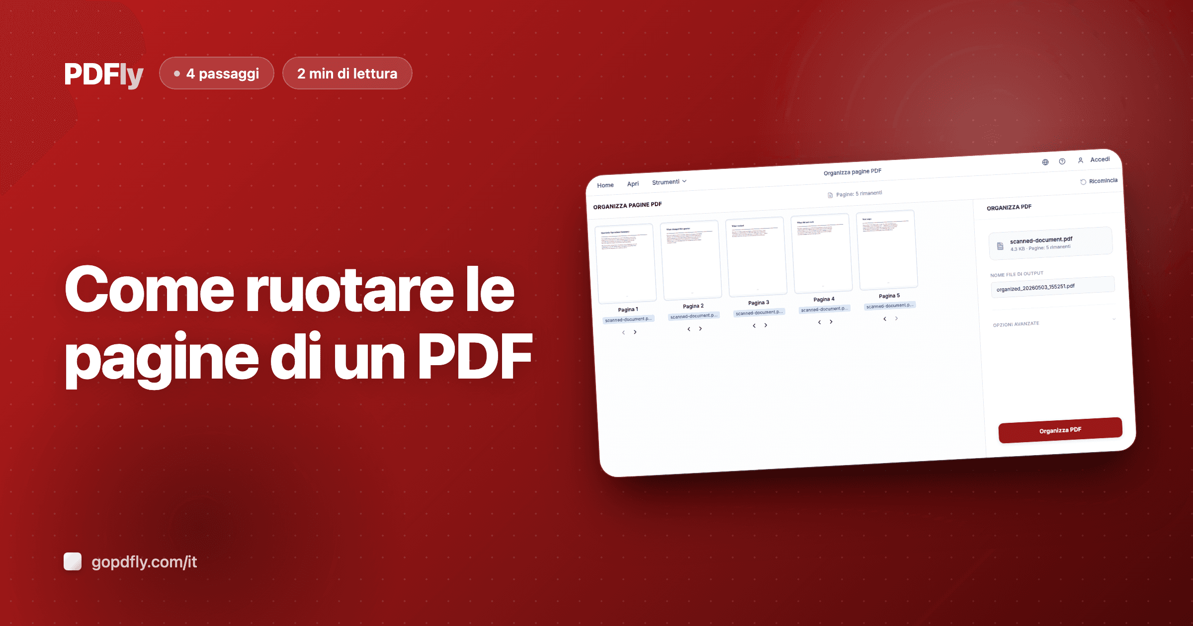 Come ruotare le pagine di un PDF