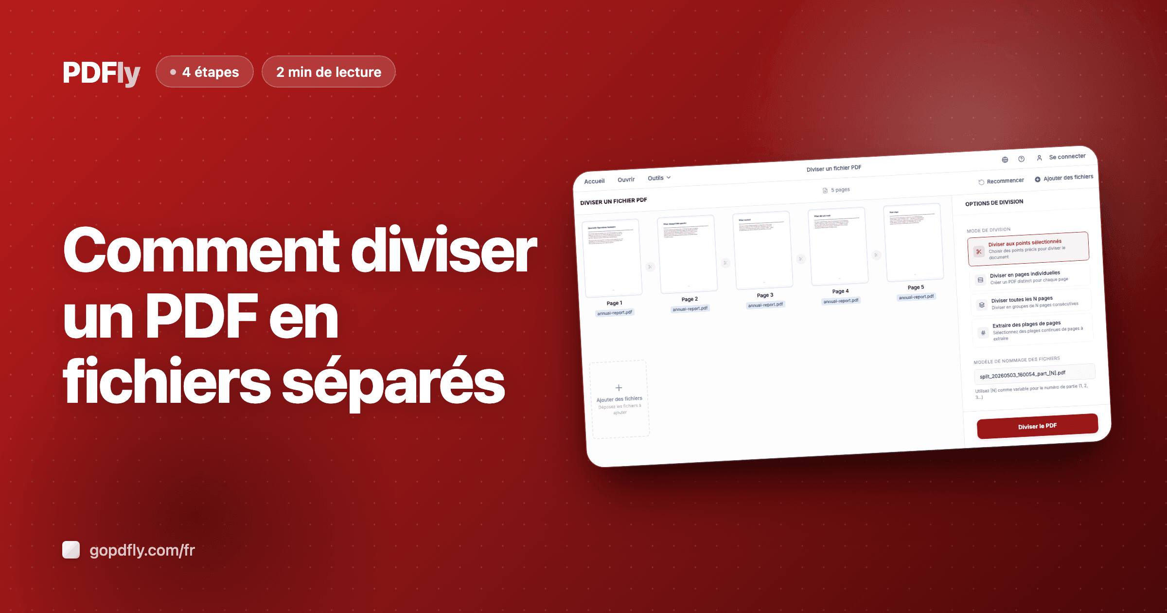 Comment diviser un PDF en fichiers séparés