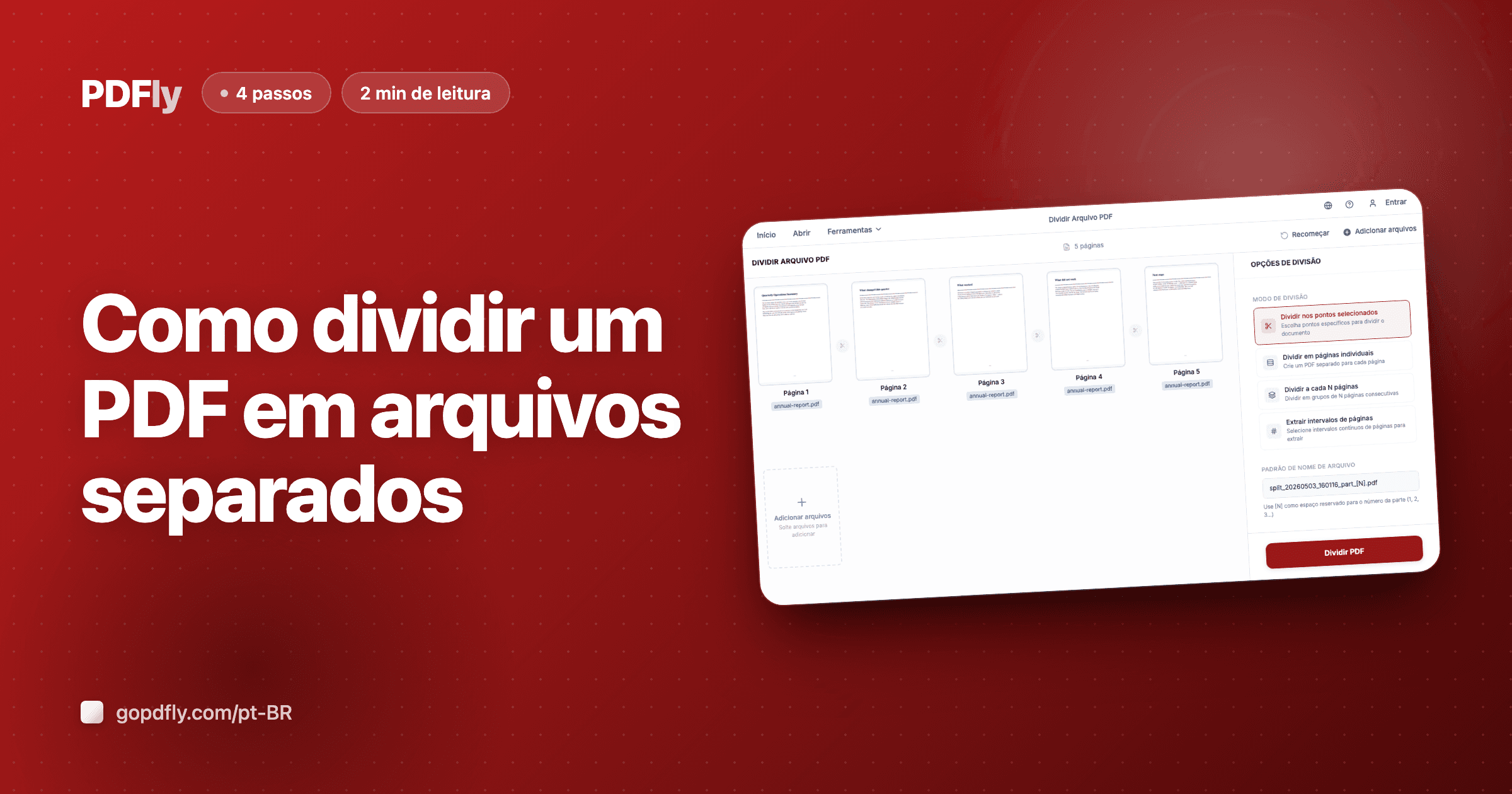 Como dividir um PDF em arquivos separados