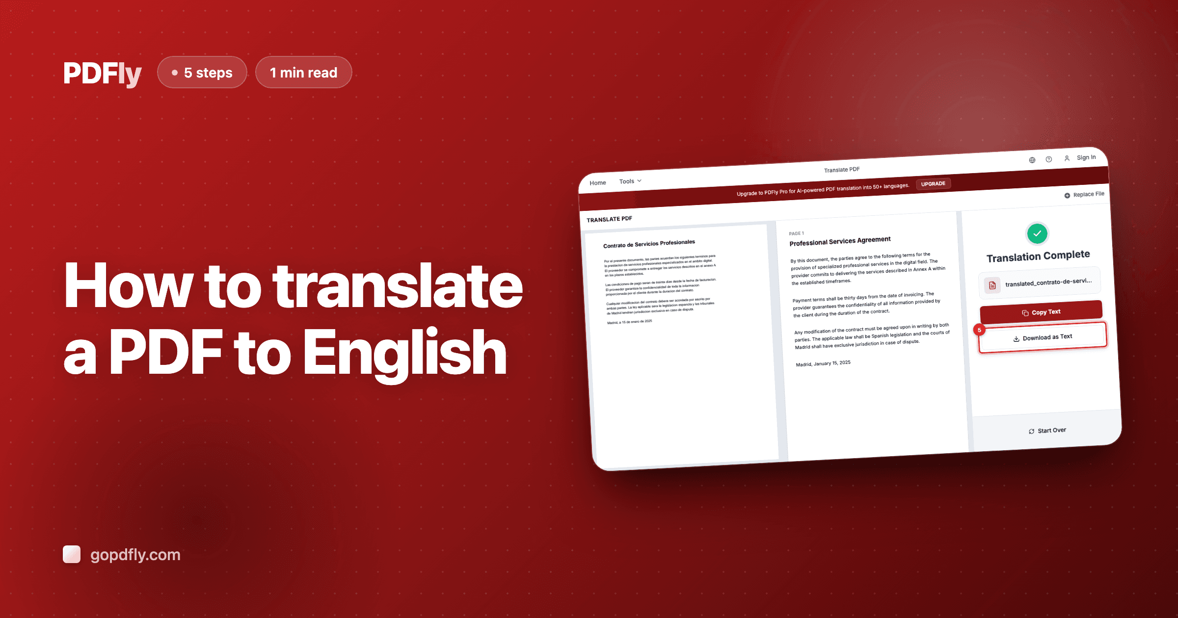 How to translate a PDF to English