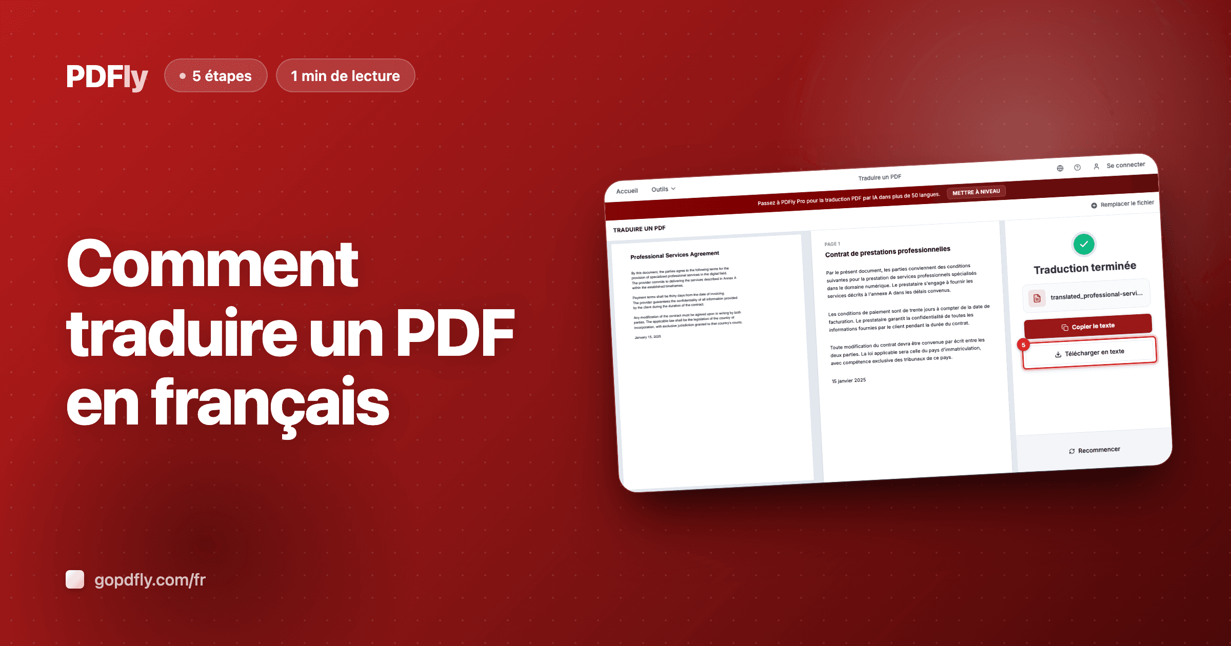 Comment traduire un PDF en français
