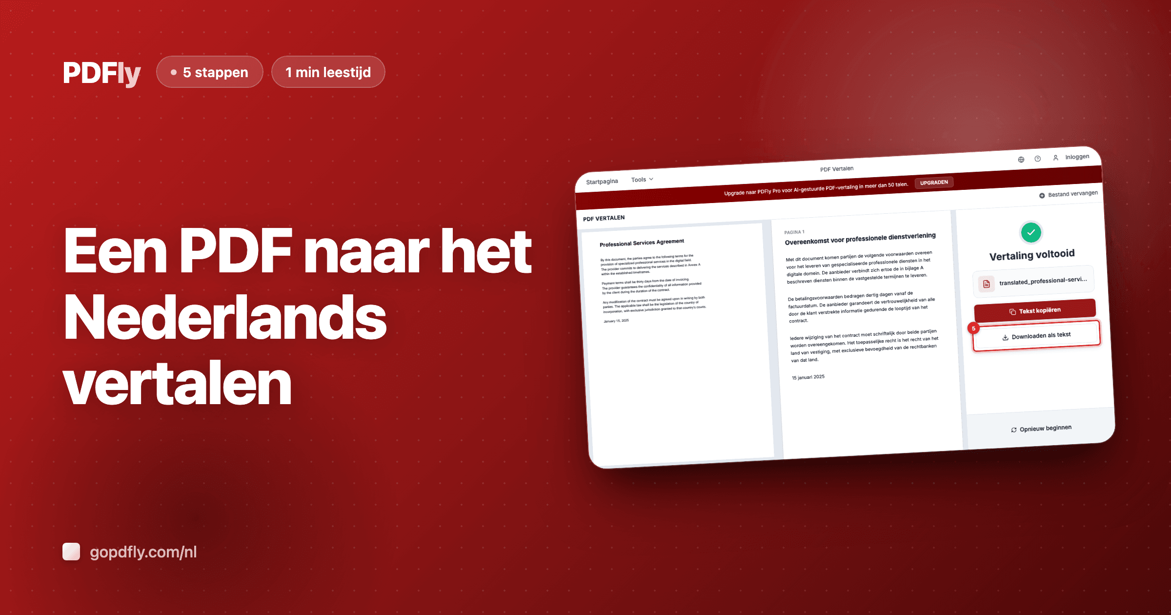 Een PDF naar het Nederlands vertalen