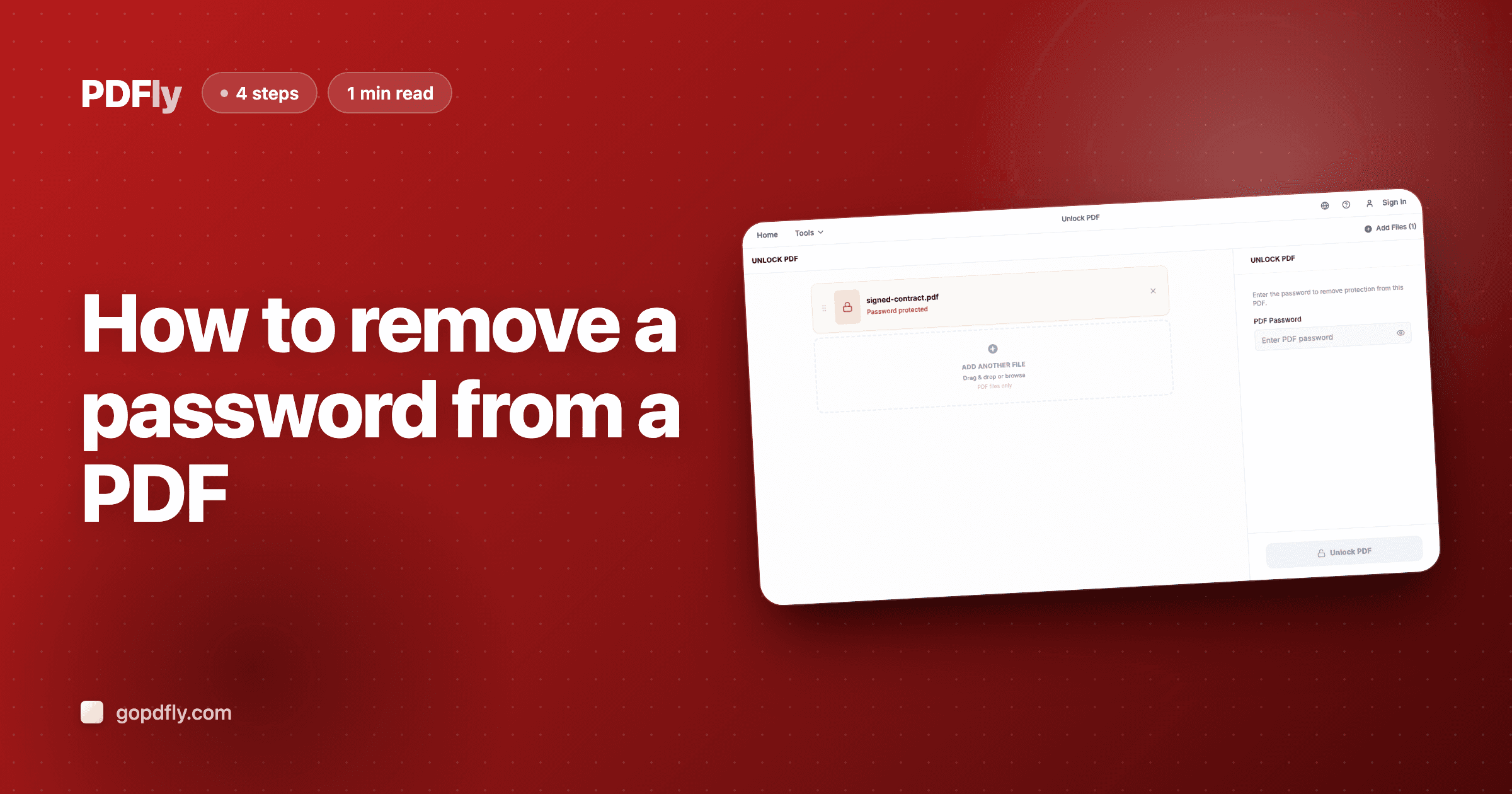 How to remove a password from a PDF