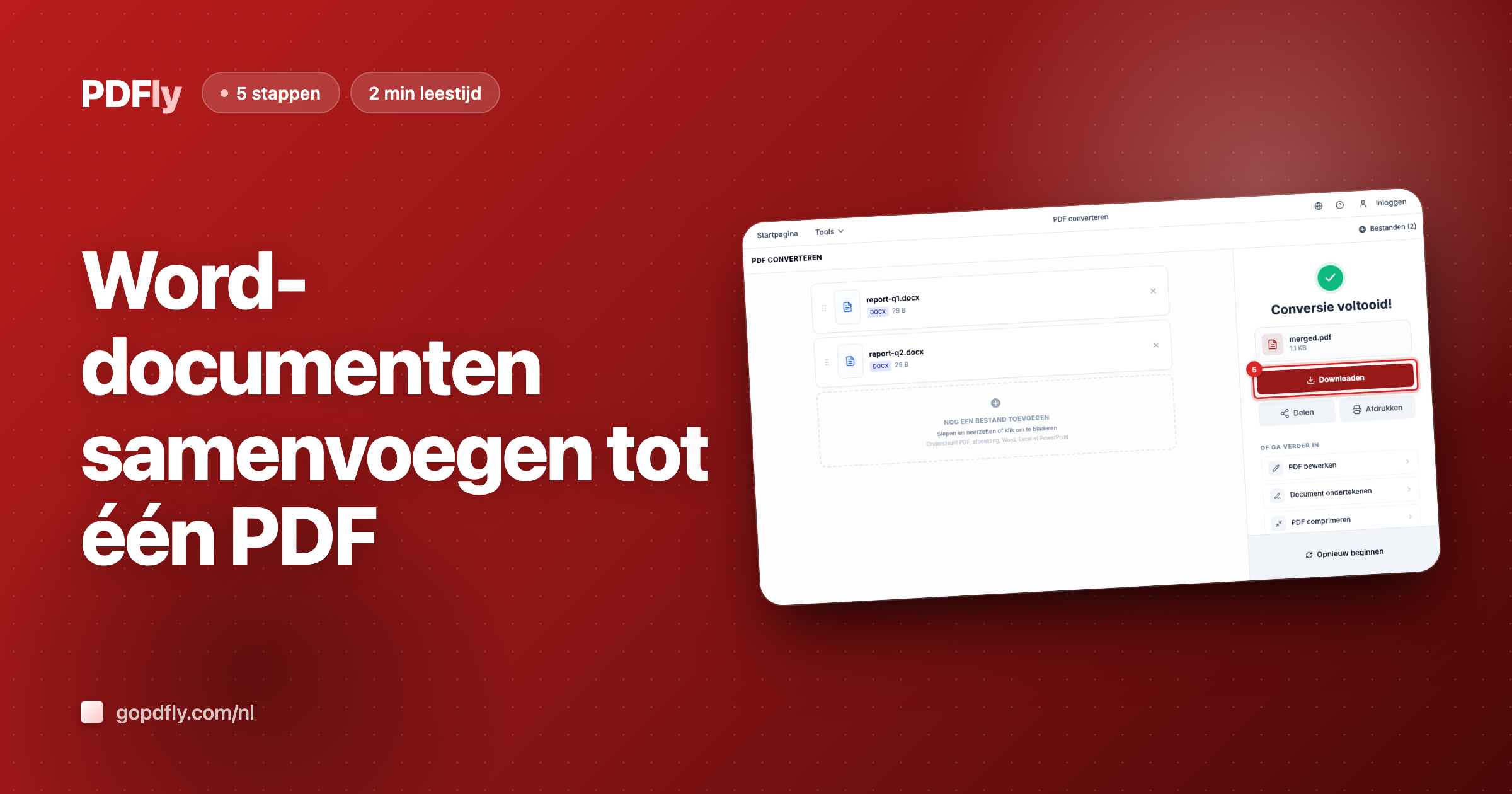 Word-documenten samenvoegen tot één PDF | PDFly
